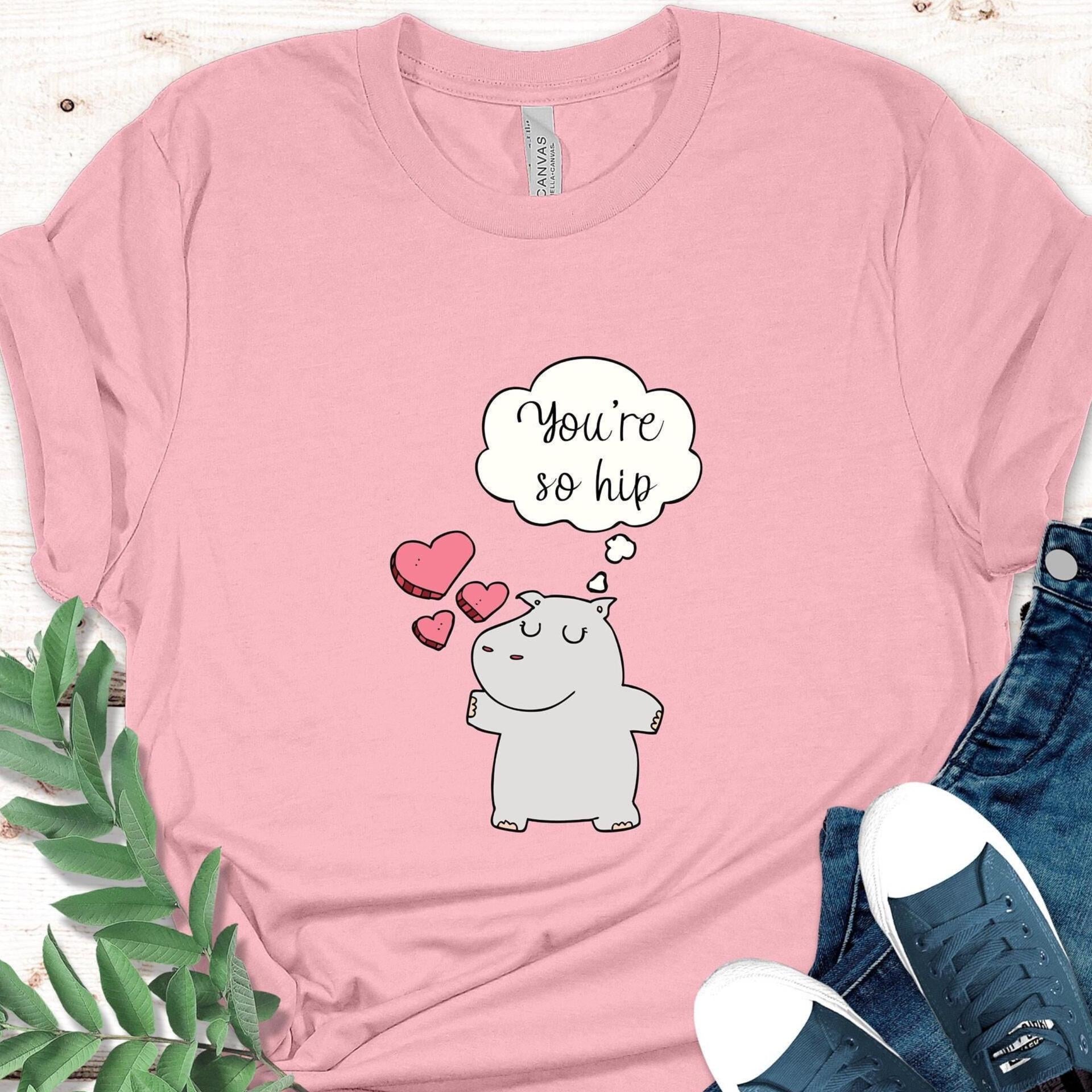 Hippo Shirt, Gift for Hippo lover, Hippo love shirt, Hip Tee Hippo t-shirt