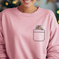 Cat sweatshirt kitten Pocket Sweatshirt, Cat Lover Gift Faux pocket kitten