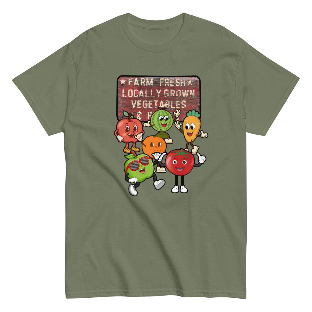 Farm Fresh T-Shirt Fruits and Veges shirt gift for Vegetarian gift for gardener locally grown vegetables Unisex tee