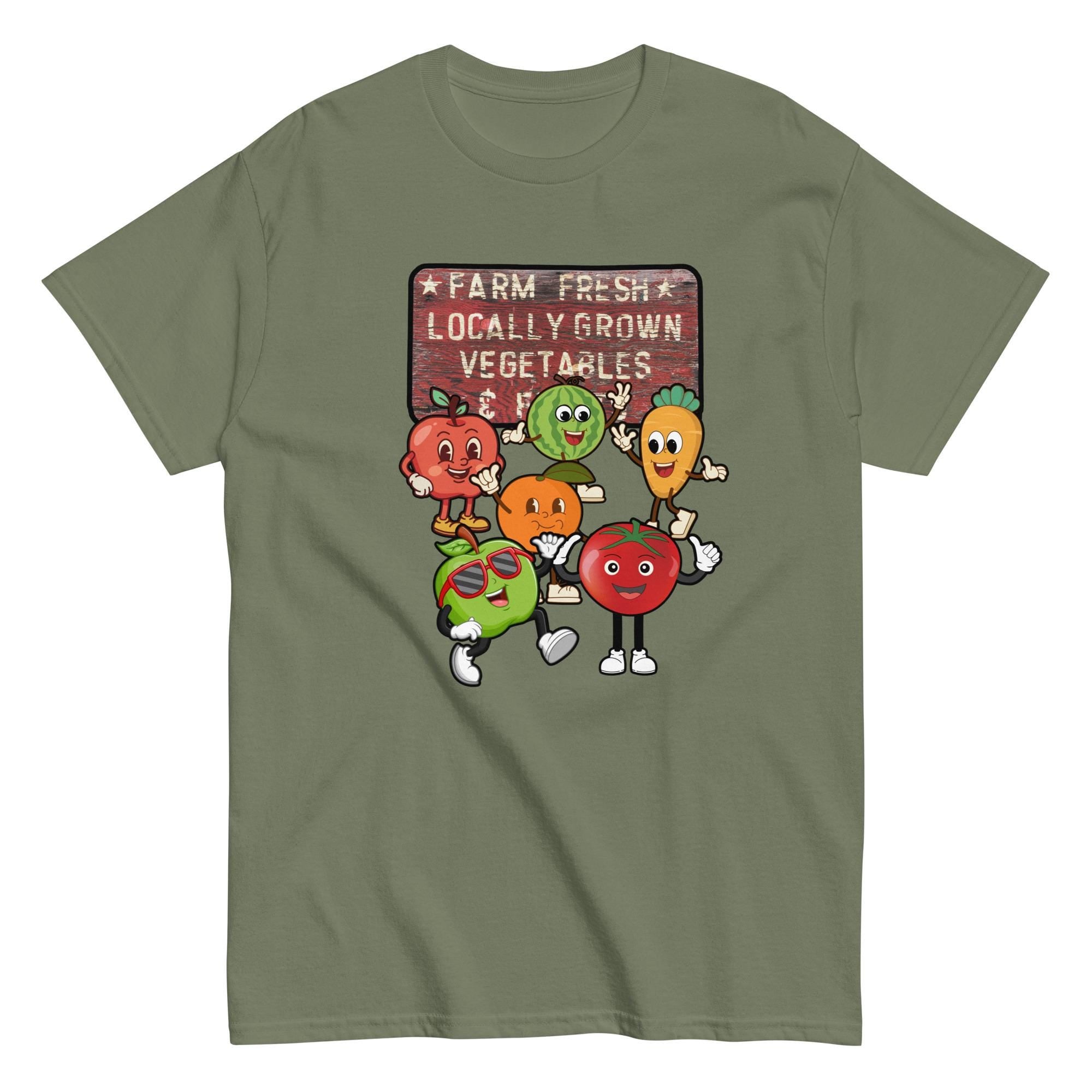 Farm Fresh T-Shirt Fruits and Veges shirt gift for Vegetarian gift for gardener locally grown vegetables Unisex tee