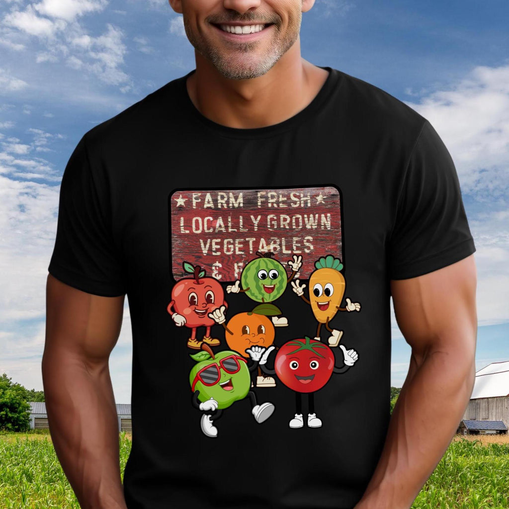 Farm Fresh T-Shirt Fruits and Veges shirt gift for Vegetarian gift for gardener locally grown vegetables Unisex tee