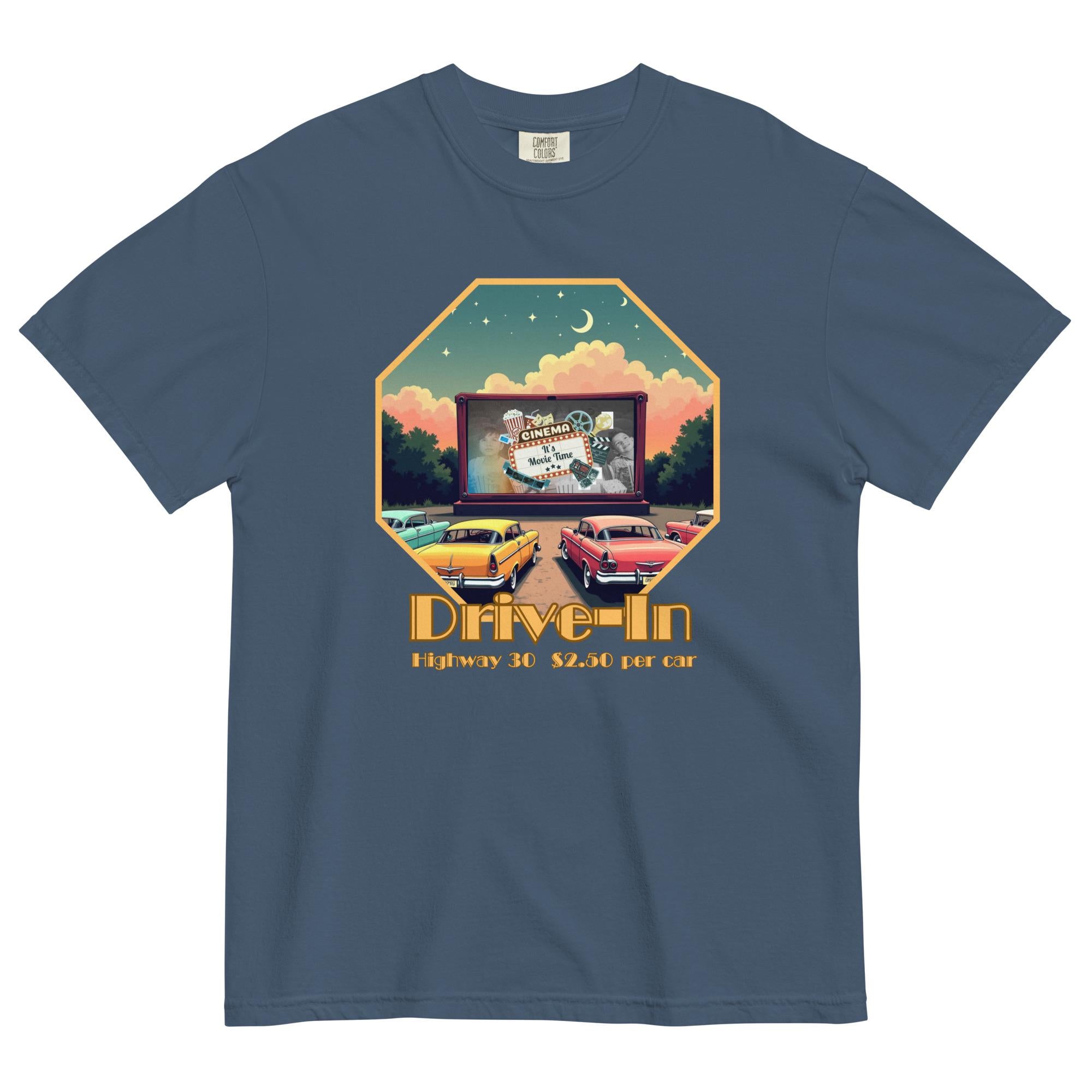 Retro Drive-In Movie Shirt Comfort Colors Drive-In nostalgia t-shirt movie buff gift cinema lover gift