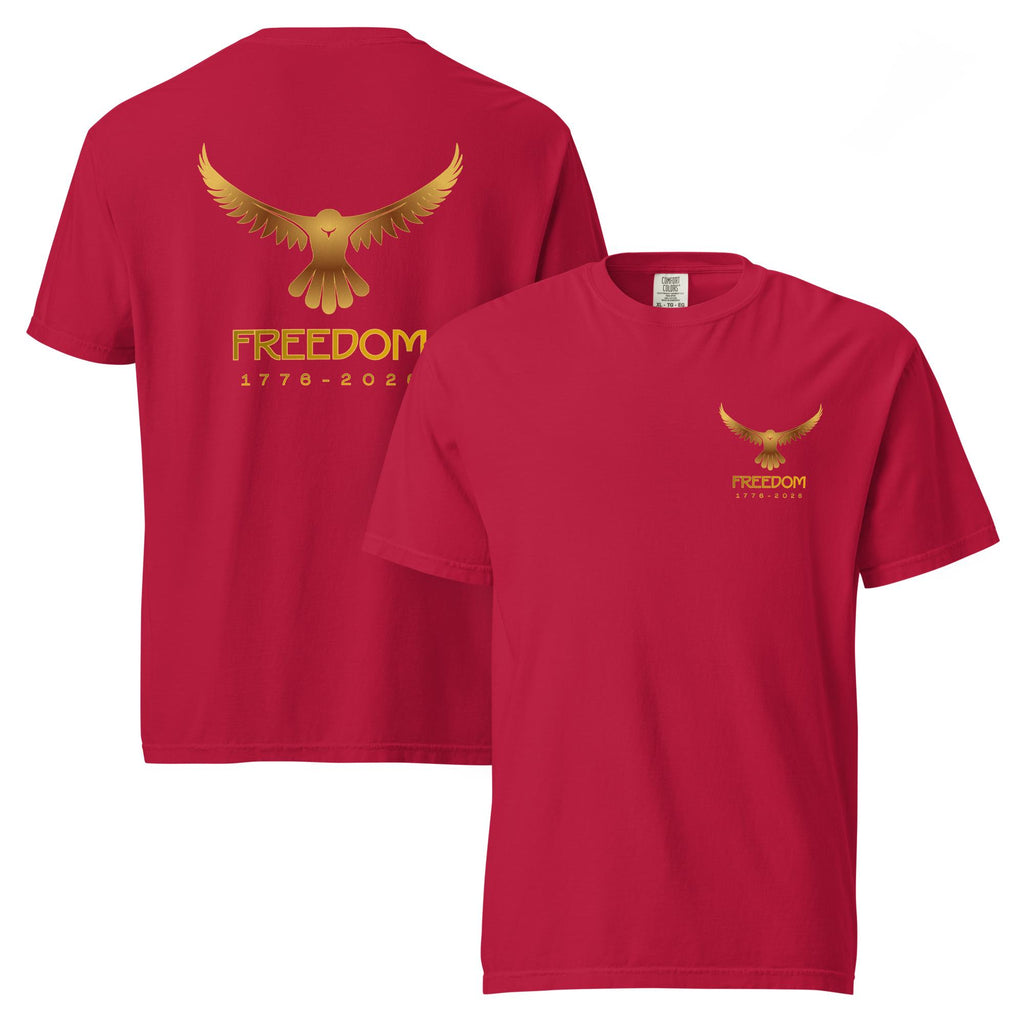 Freedom 2026 Eagle Shirt Comfort Colors minimalist back print Eagle T-Shirt Americas birthday Unisex garment-dyed heavyweight t-shirt