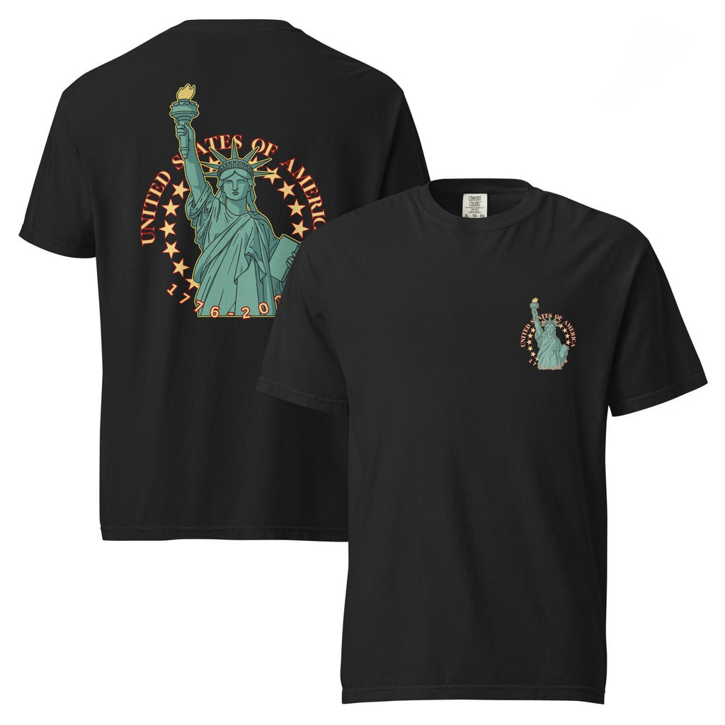 Statue of Liberty Comfort Colors tee Americas Birthday 250 back print T-shirt Unisex garment-dyed heavyweight t-shirt