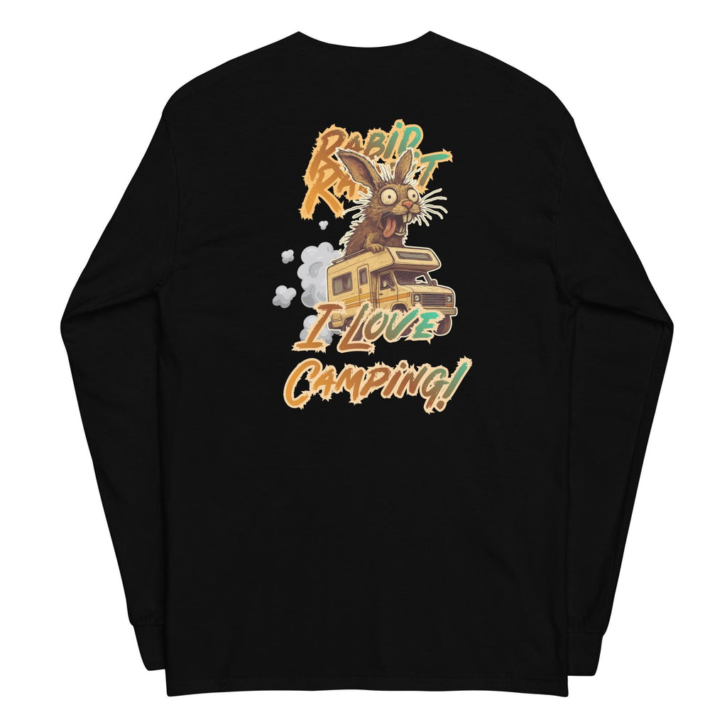 Funny RV Camping Long Sleeve Shirt: Cartoon Back Print