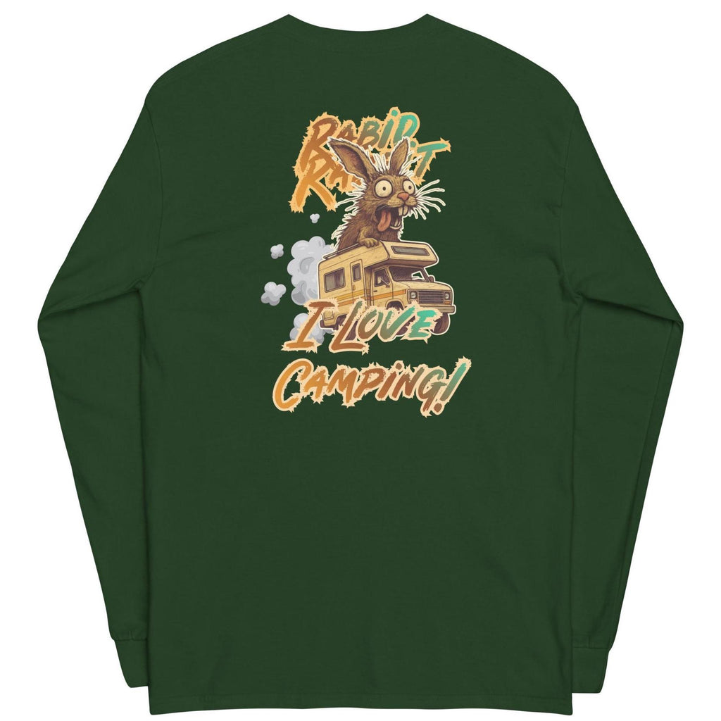 Funny RV Camping Long Sleeve Shirt: Cartoon Back Print