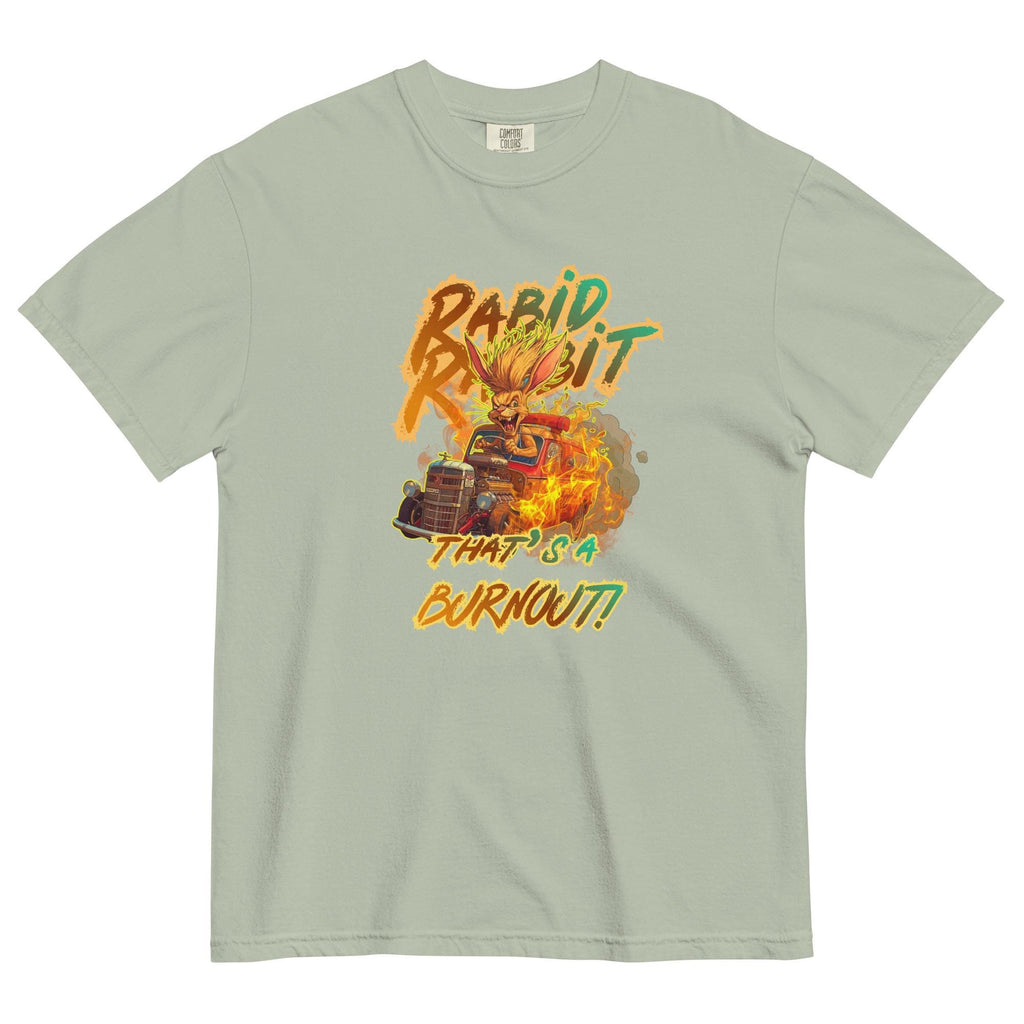 Rabid Rabbit Burnout Shirt Car racing t-shirt funny racing tee Unisex garment-dyed heavyweight t-shirt