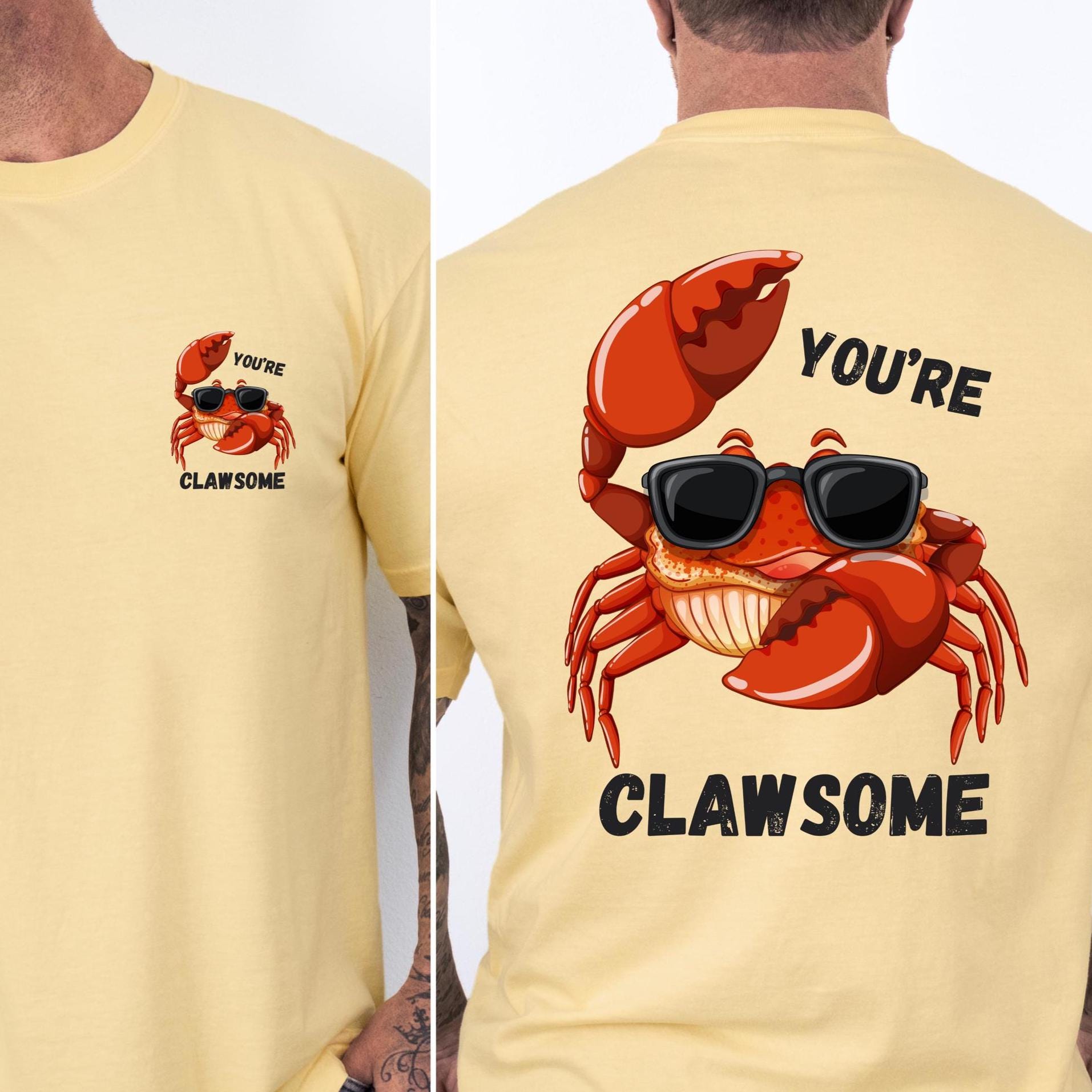 Funny Crab Comfort Colors T-Shirt: You're Clawsome Valentine's Gift