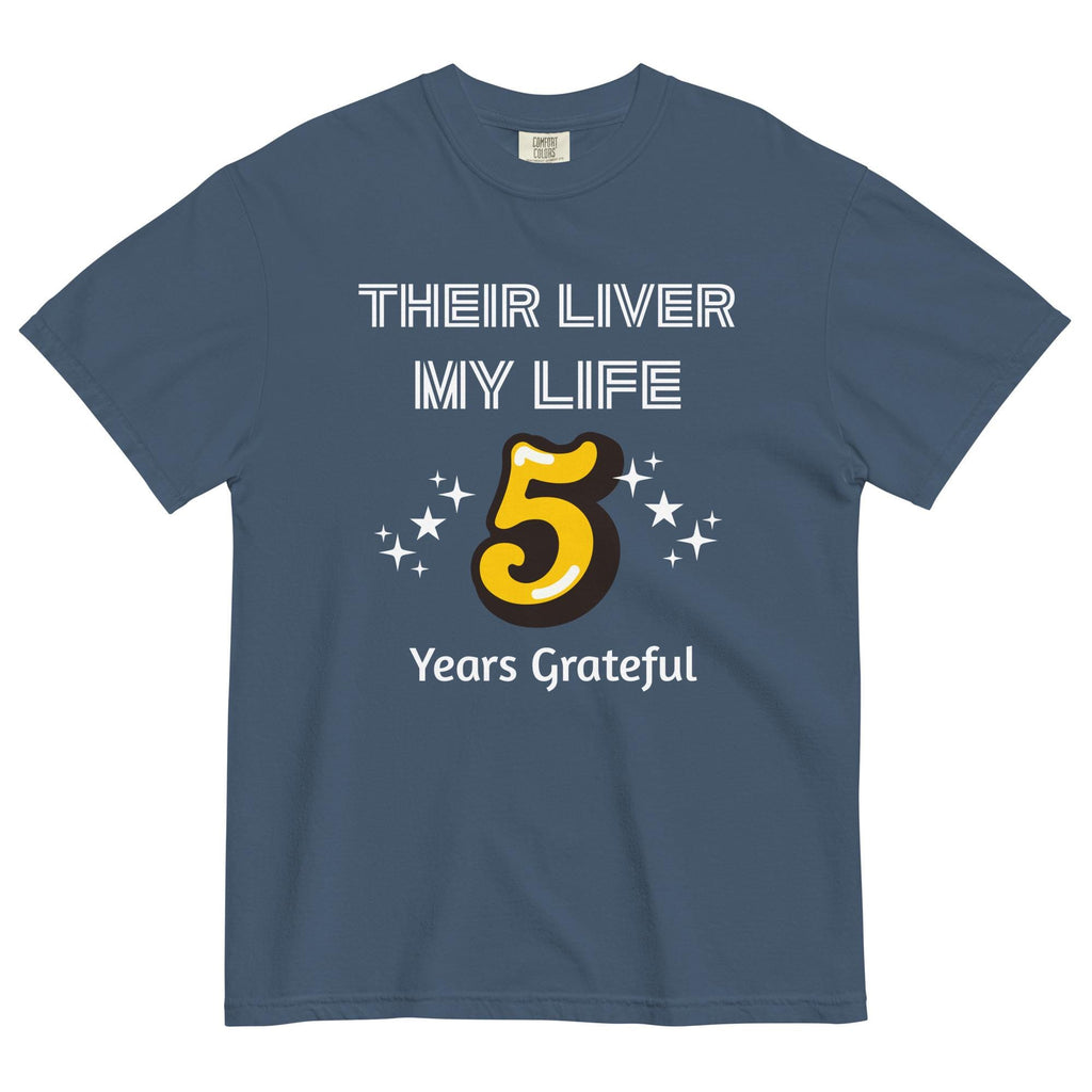 Liver Transplant survivor shirt 5 years custom year, Comfort Colors Transplant T-Shirt personalized Unisex garment-dyed t-shirt