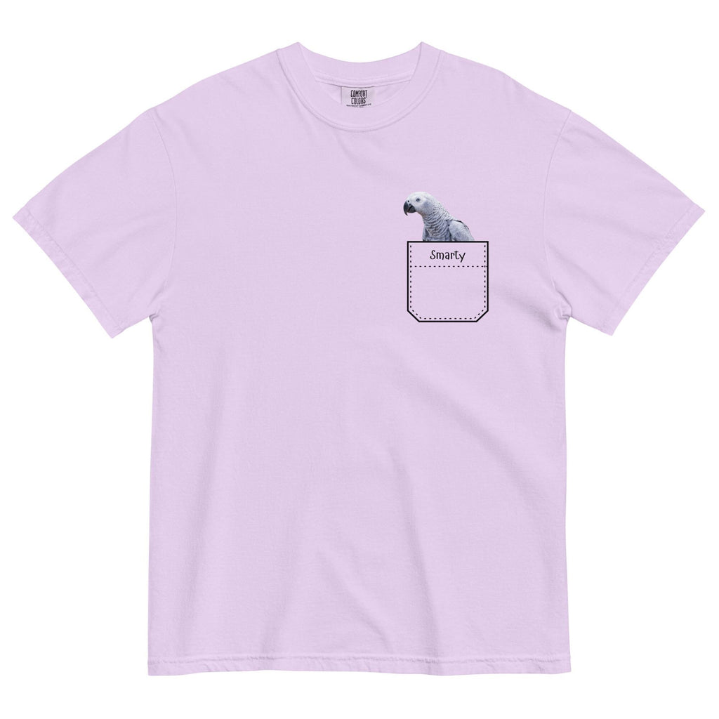 African Grey Parrot shirt personalized Comfort Colors Pocket parrot gift for African Grey owner, parrot lover custom gift