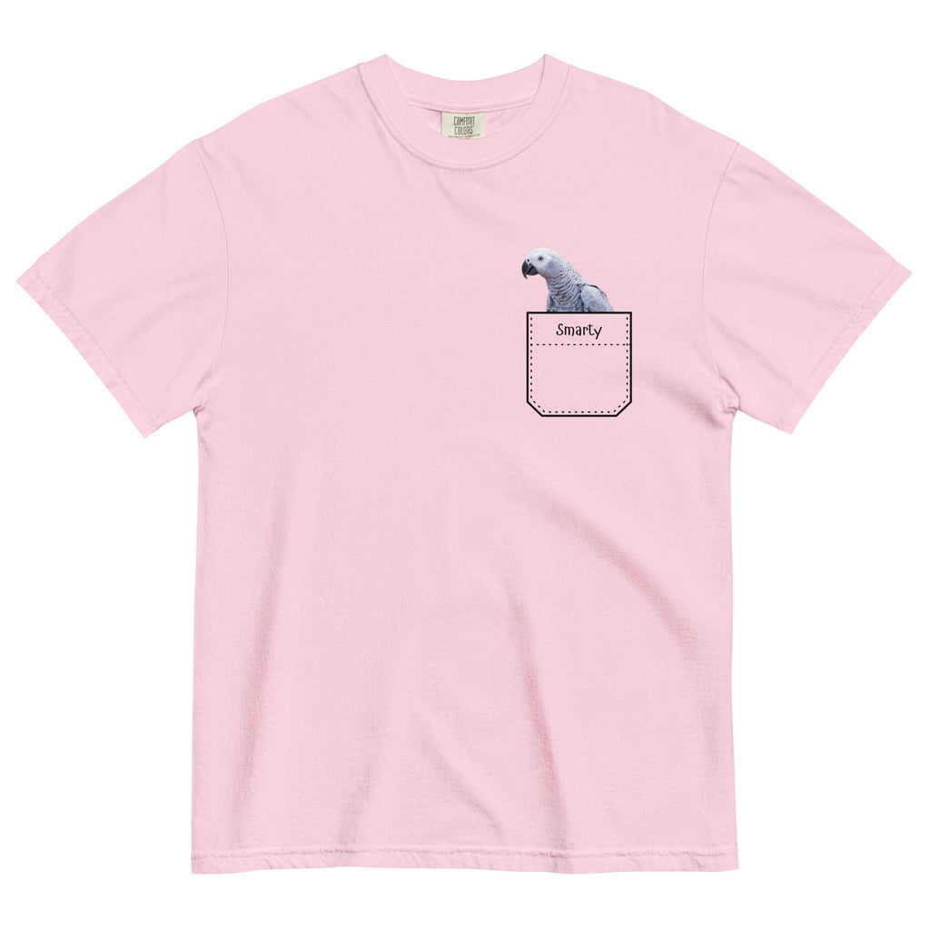 African Grey Parrot shirt personalized Comfort Colors Pocket parrot gift for African Grey owner, parrot lover custom gift