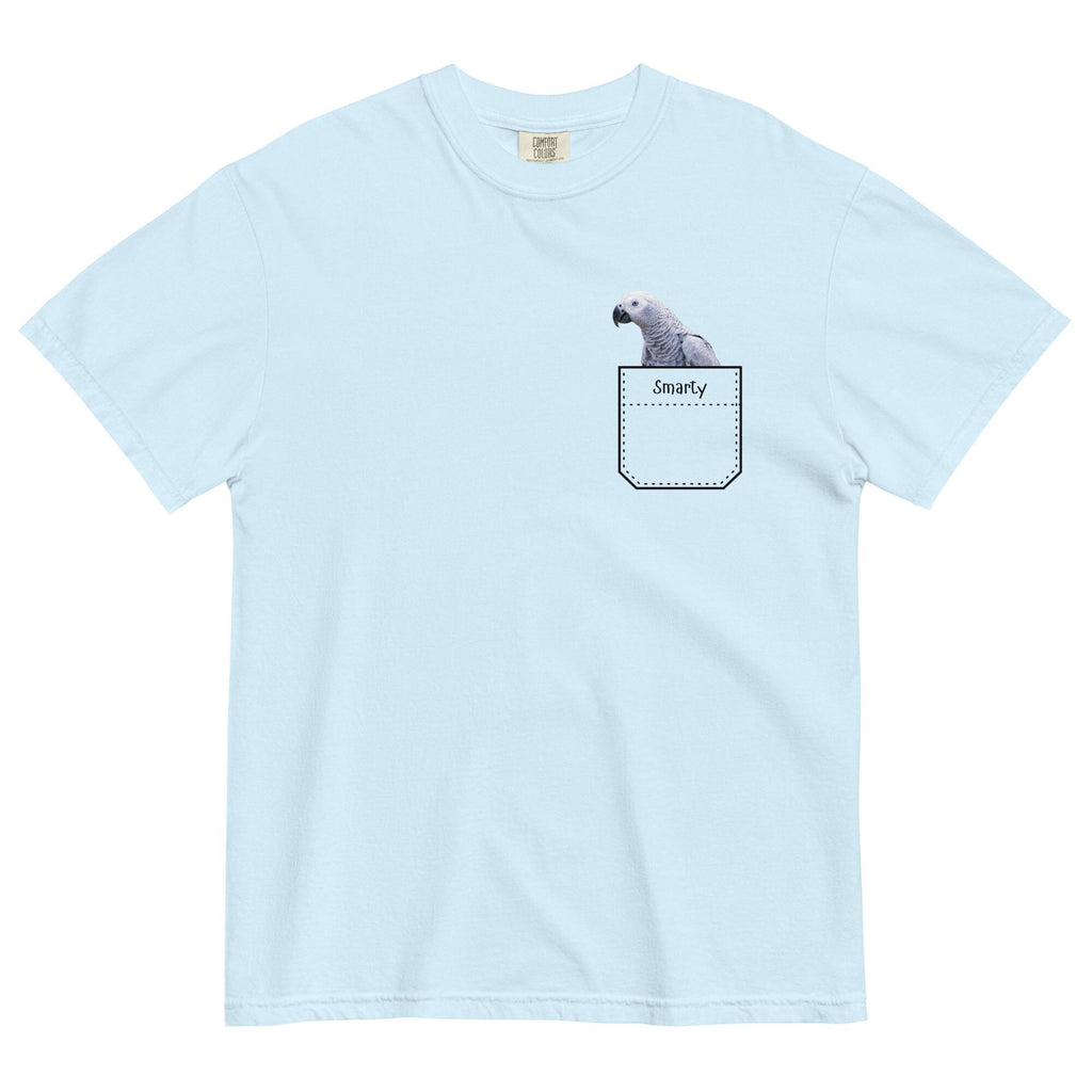 African Grey Parrot shirt personalized Comfort Colors Pocket parrot gift for African Grey owner, parrot lover custom gift