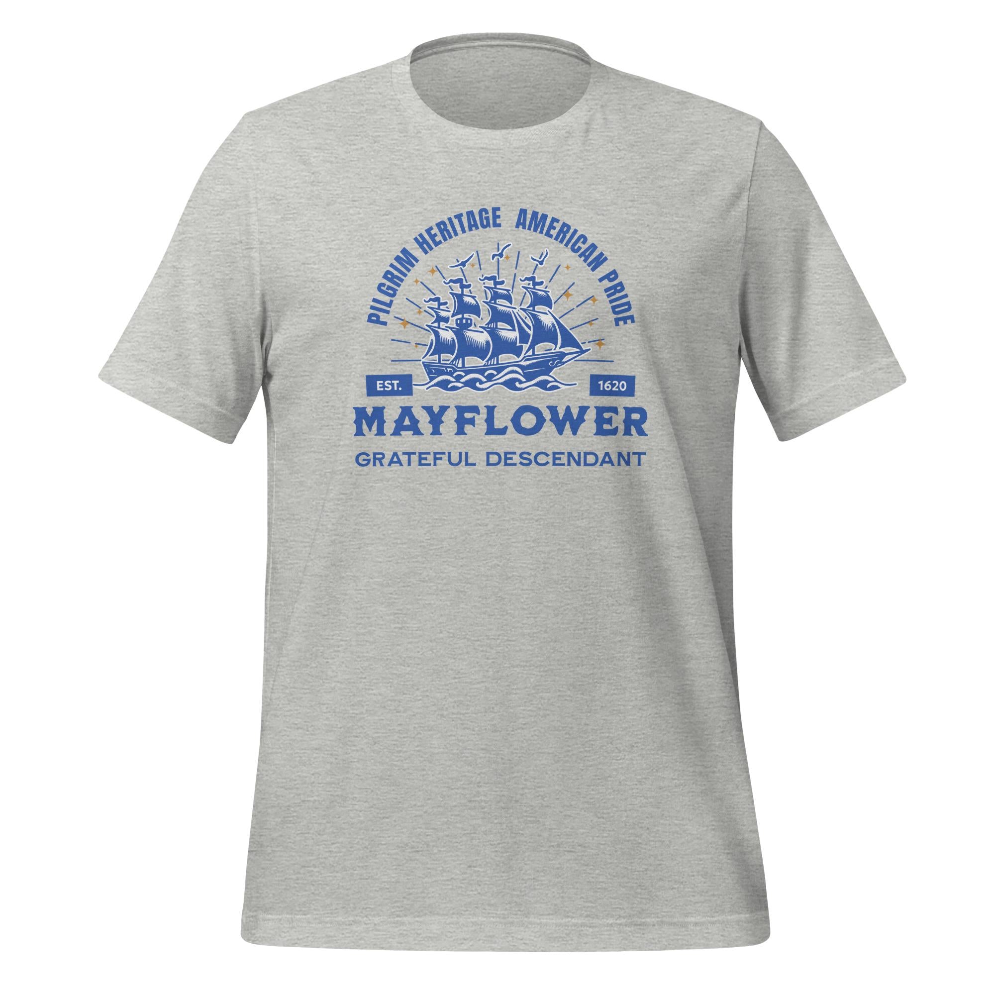 Mayflower Descendant Shirt Family History tees Bella Canvas Mayflower t-shirt Pilgrim America tees unisex