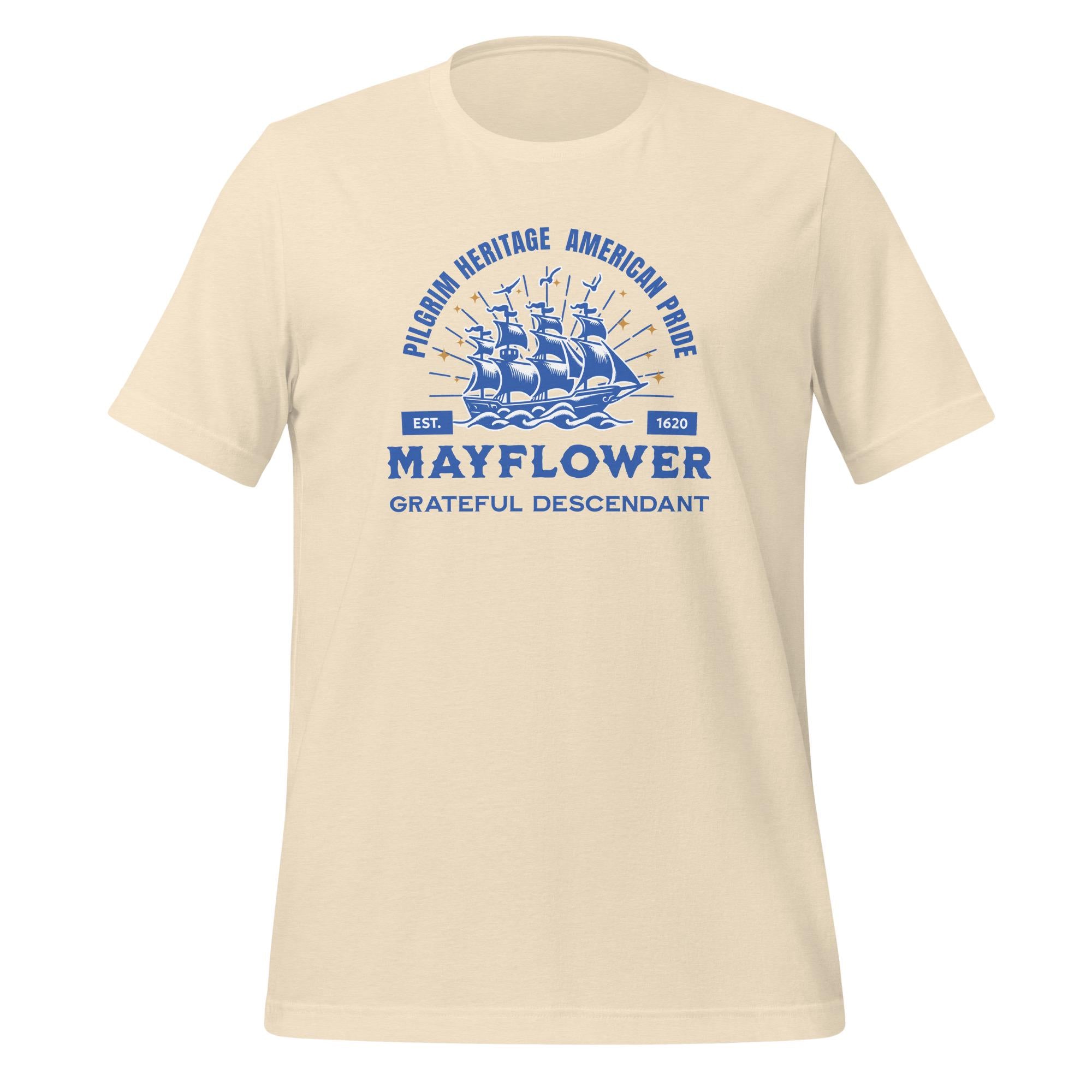 Mayflower Descendant Shirt Family History tees Bella Canvas Mayflower t-shirt Pilgrim America tees unisex