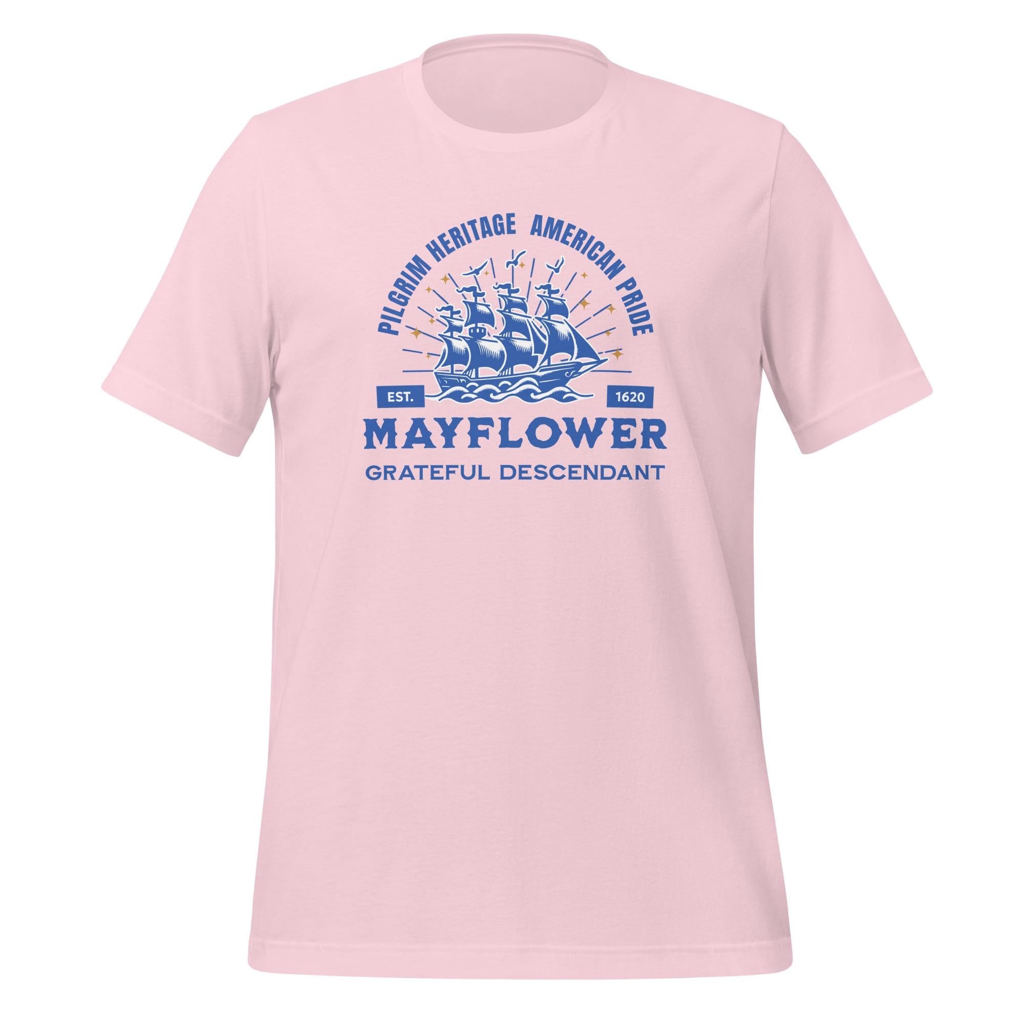 Mayflower Descendant Shirt Family History tees Bella Canvas Mayflower t-shirt Pilgrim America tees unisex
