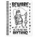 Funny Cockroach Cover Ruled Line Spiral Notebook gift for pest control exterminator