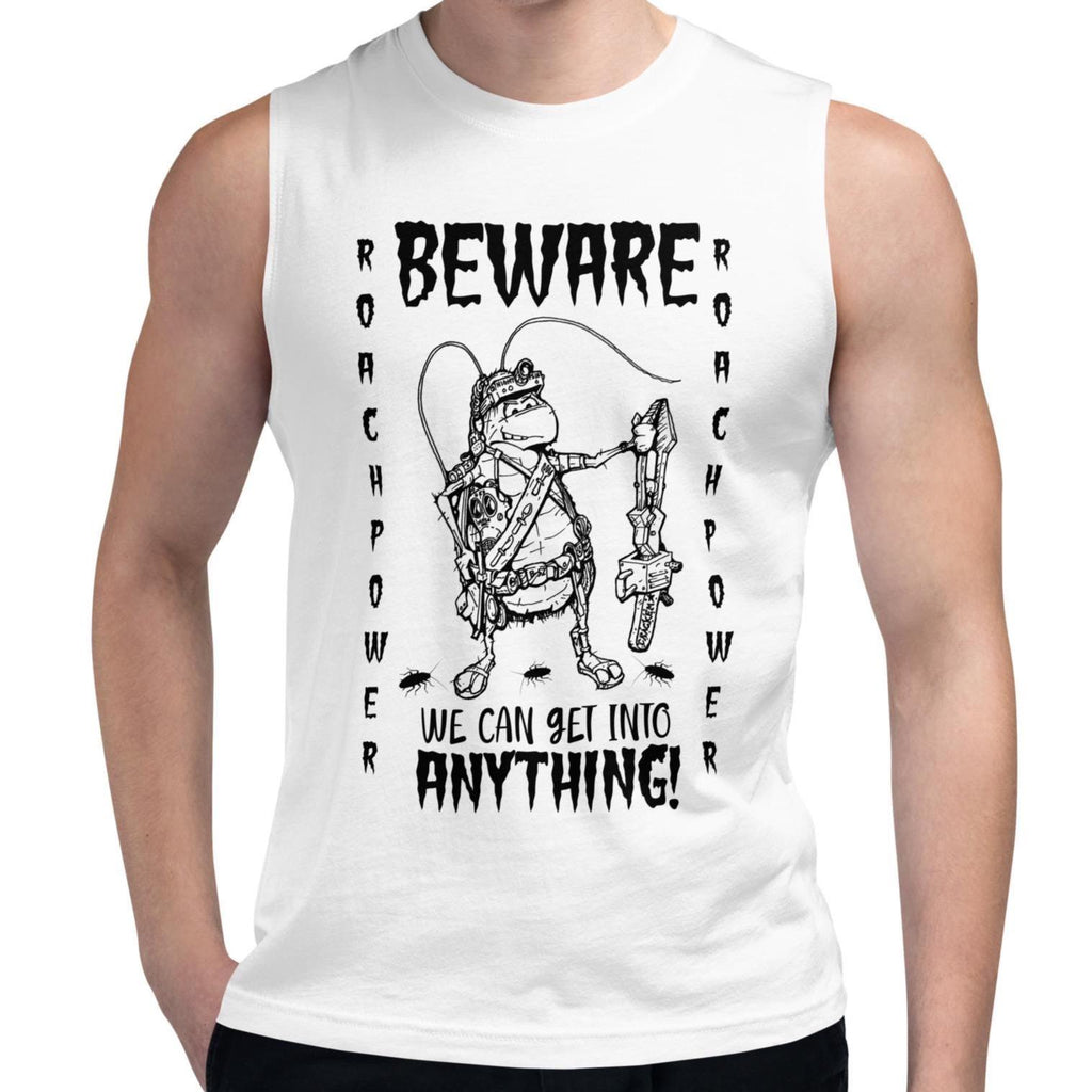 Funny Roach Muscle Shirt cockroach pest shirt Hawaii roach humor unisex tank top