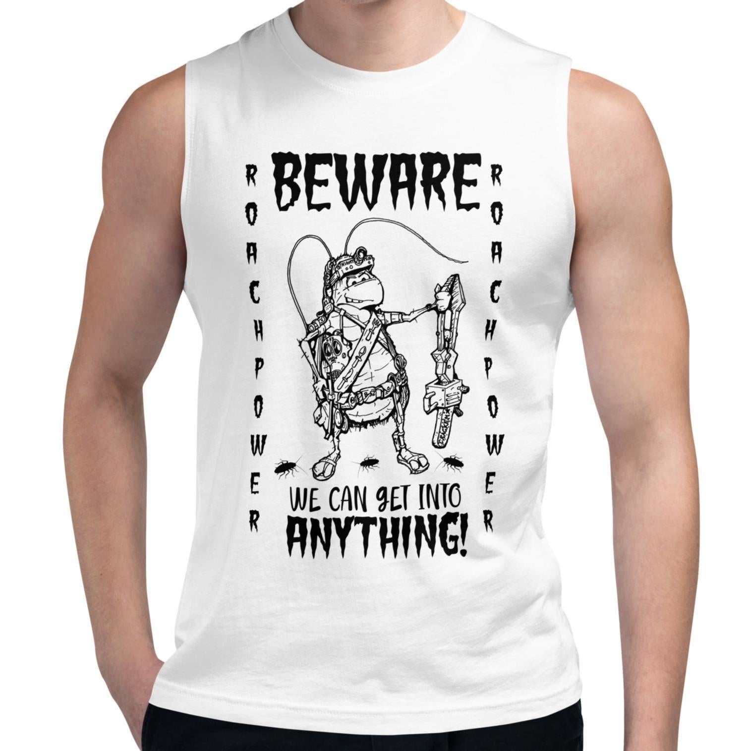 Funny Roach Muscle Shirt cockroach pest shirt Hawaii roach humor unisex tank top