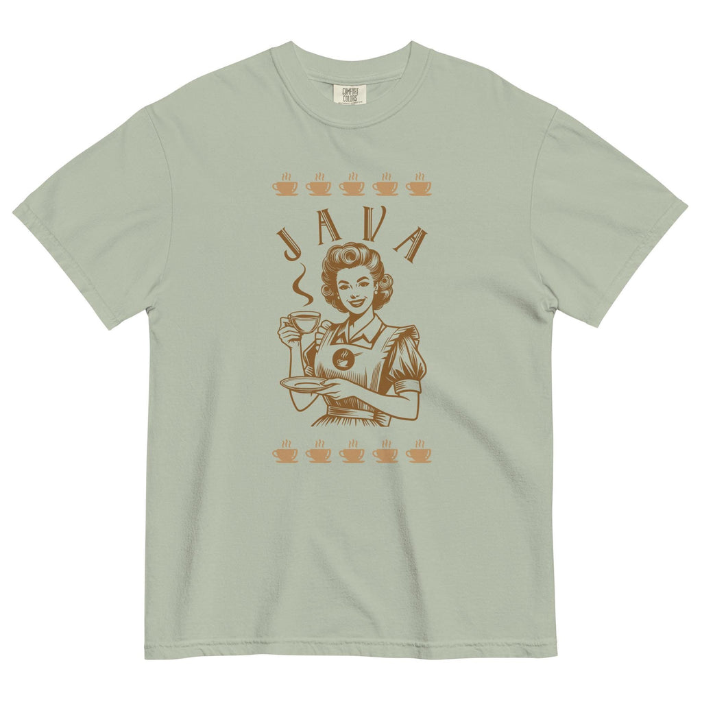 Retro Coffee Shirt Comfort Colors 50s waitress T-shirt Java waitress tee Unisex garment-dyed heavyweight t-shirt