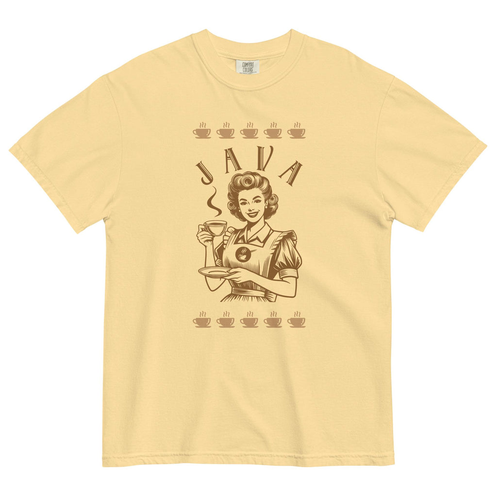 Retro Coffee Shirt Comfort Colors 50s waitress T-shirt Java waitress tee Unisex garment-dyed heavyweight t-shirt