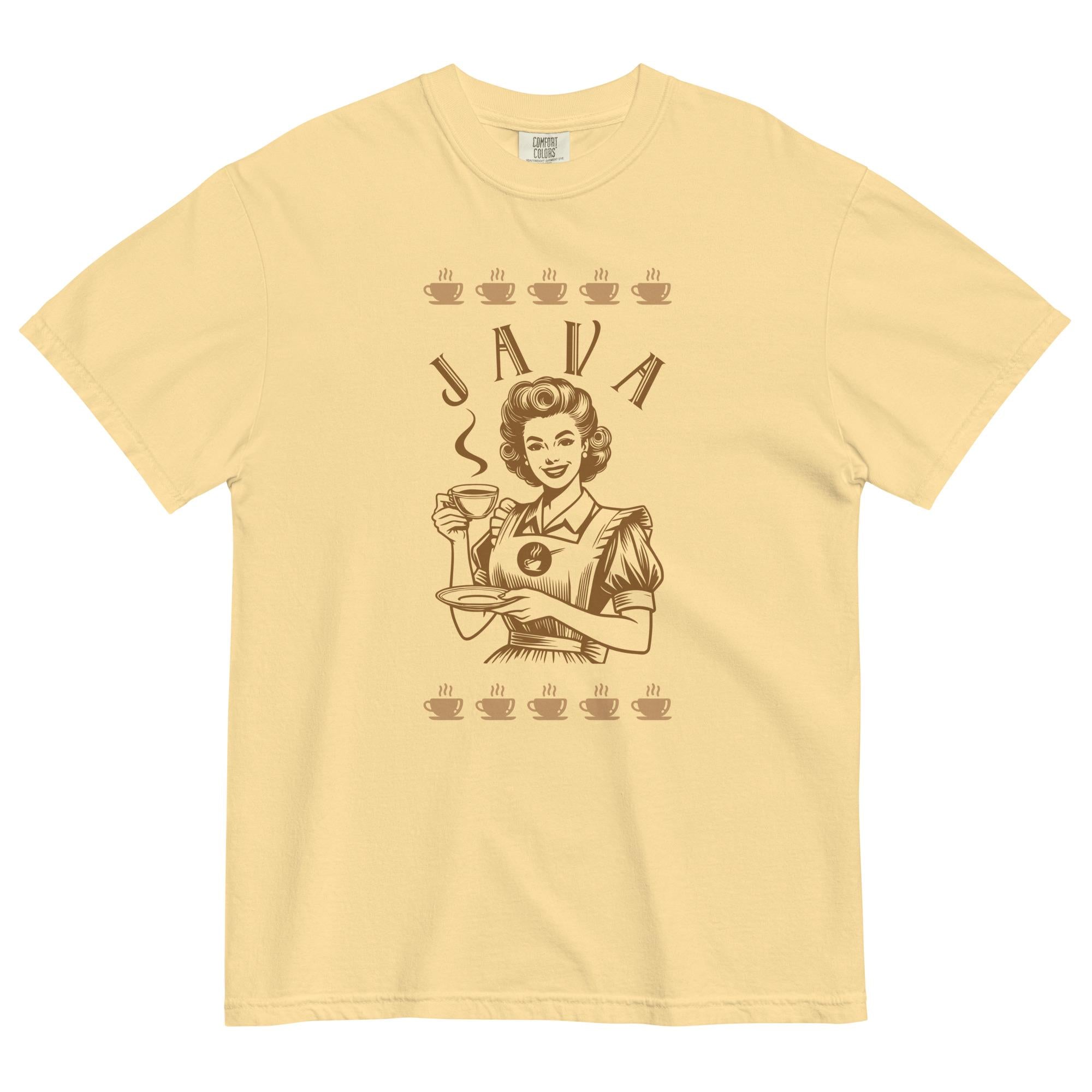 Retro Coffee Shirt Comfort Colors 50s waitress T-shirt Java waitress tee Unisex garment-dyed heavyweight t-shirt