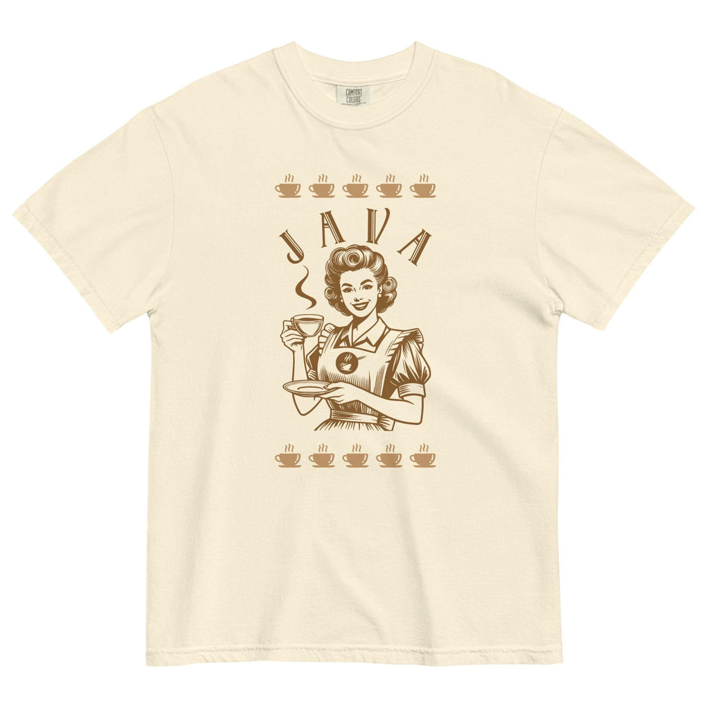 Retro Coffee Shirt Comfort Colors 50s waitress T-shirt Java waitress tee Unisex garment-dyed heavyweight t-shirt