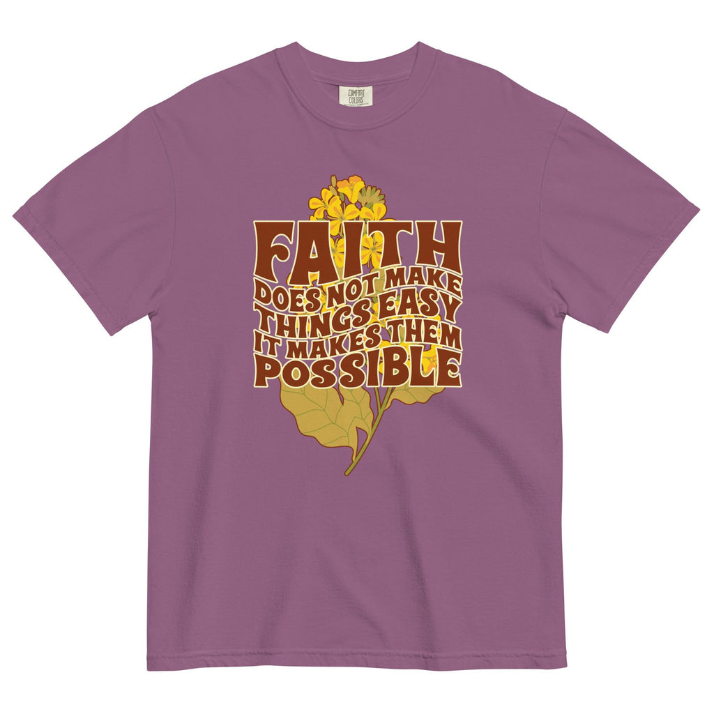 Christian Faith Shirt Comfort Colors Art Nouveau Faith Quote T-shirt Unisex garment-dyed heavyweight t-shirt