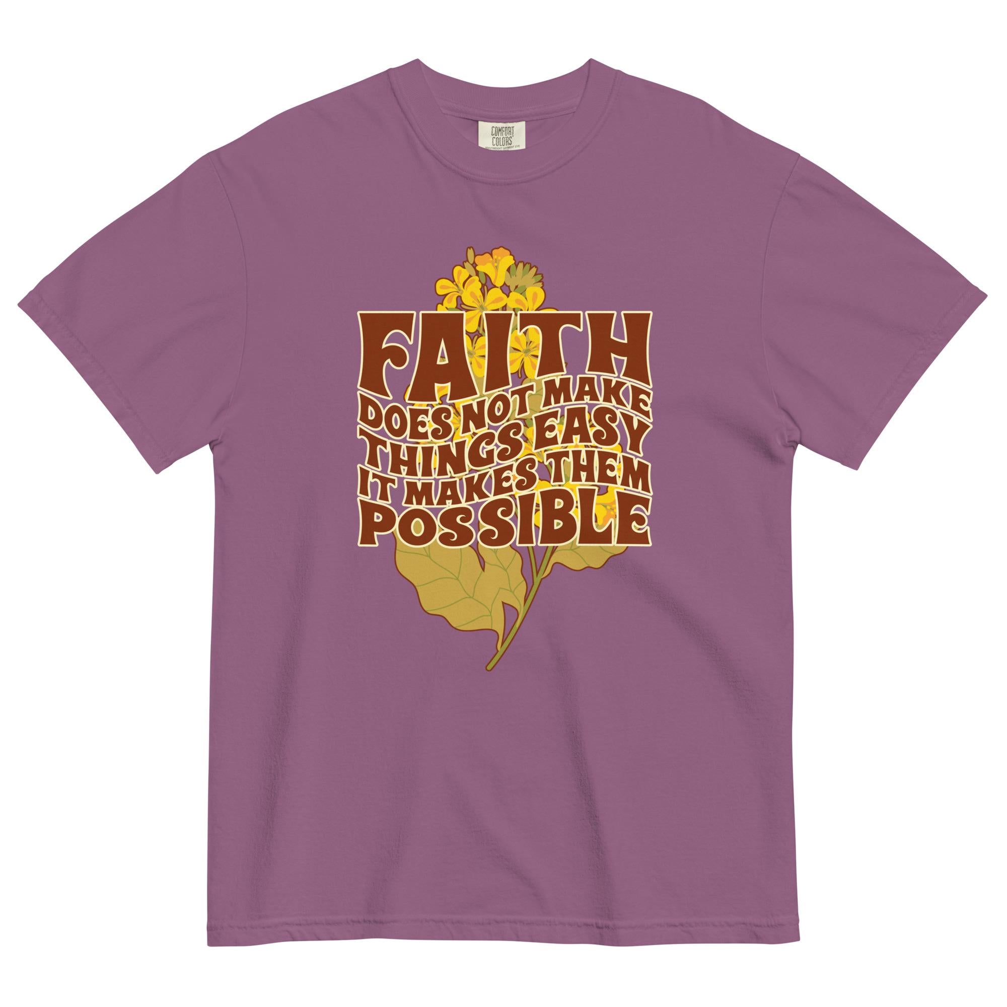 Christian Faith Shirt Comfort Colors Art Nouveau Faith Quote T-shirt Unisex garment-dyed heavyweight t-shirt