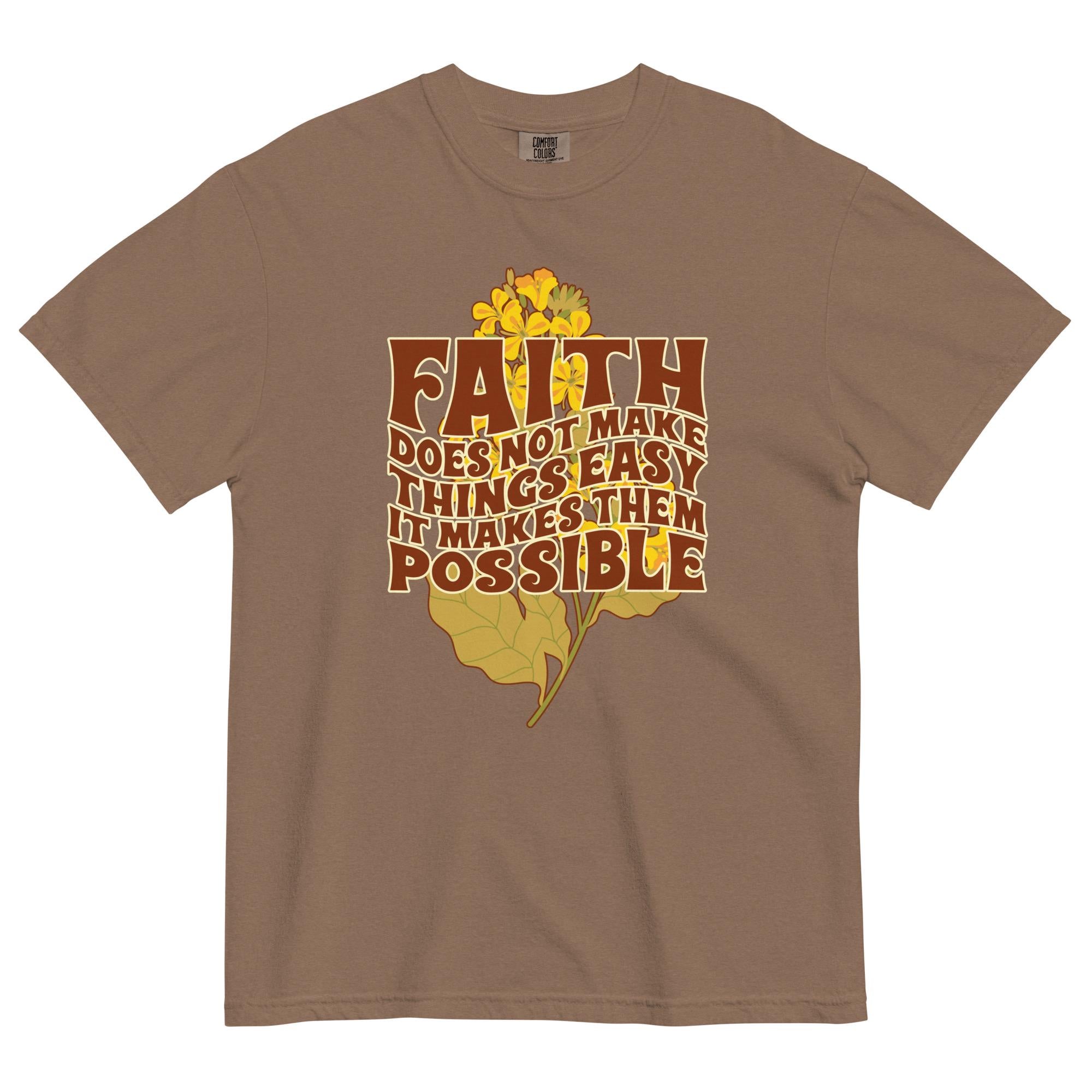 Christian Faith Shirt Comfort Colors Art Nouveau Faith Quote T-shirt Unisex garment-dyed heavyweight t-shirt