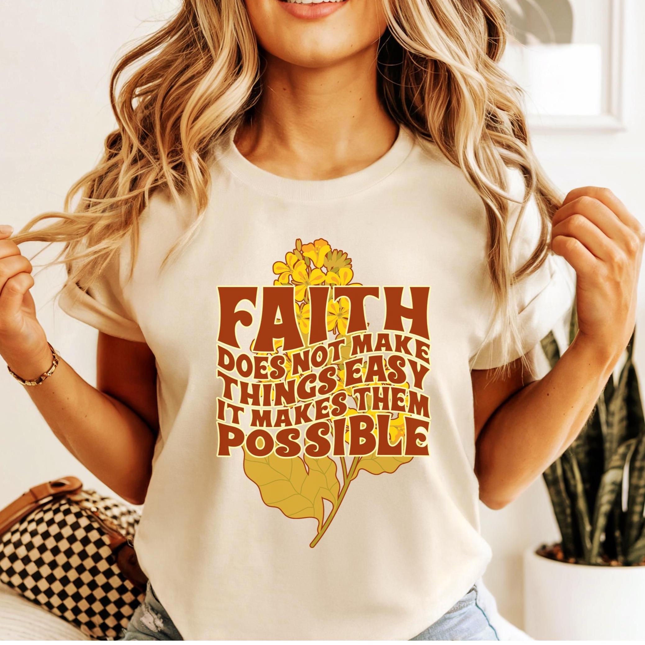 Christian Faith Shirt Comfort Colors Art Nouveau Faith Quote T-shirt Unisex garment-dyed heavyweight t-shirt