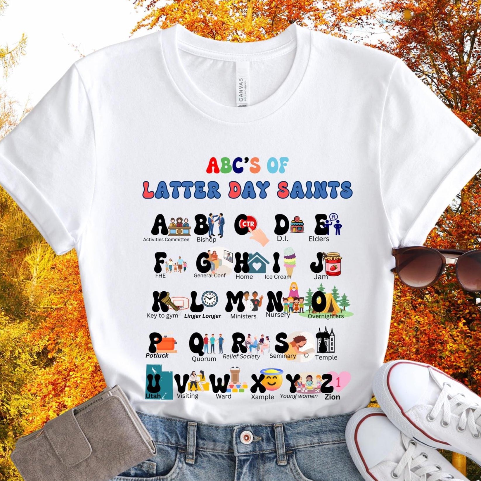 LDS Alphabet Shirt: Latter-day Saints ABCs Gift Tee