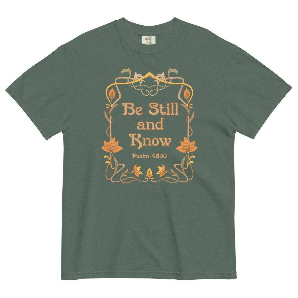 Christian Be Still T-shirt Comfort Colors Bible verse tee Be Still and Know shirt Unisex garment-dyed heavyweight t-shirt