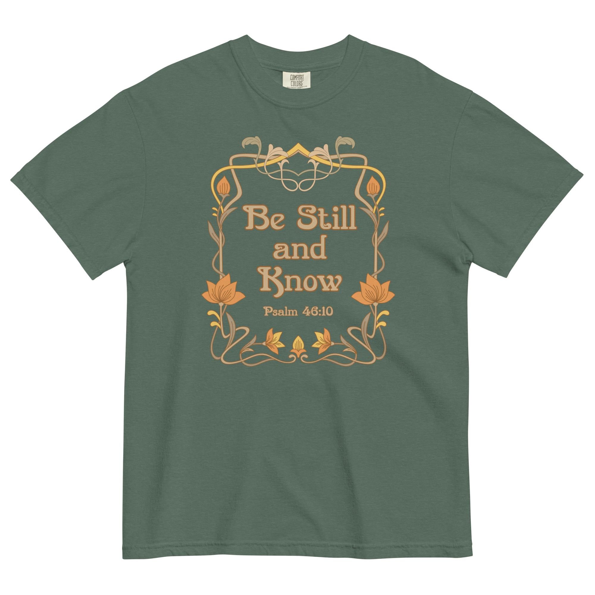 Christian Be Still T-shirt Comfort Colors Bible verse tee Be Still and Know shirt Unisex garment-dyed heavyweight t-shirt