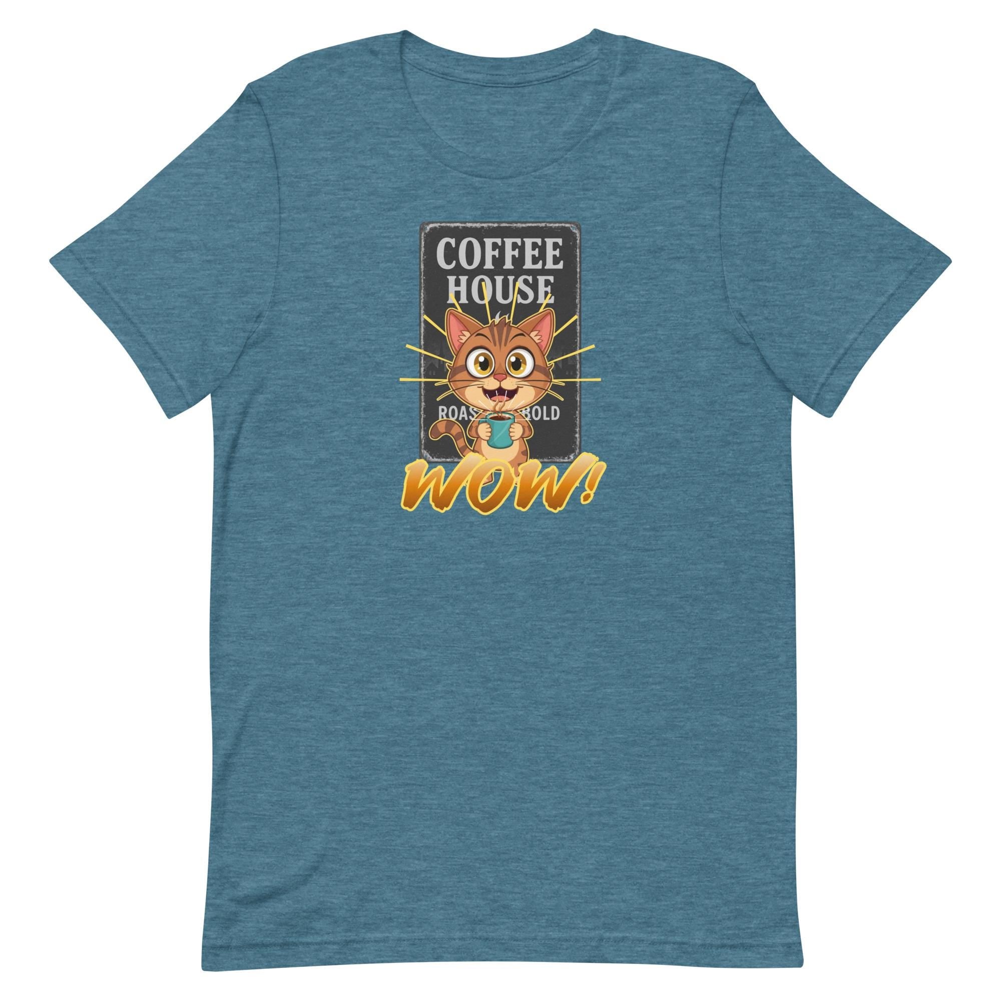 Coffee Cat Shirt Bella-Canvas Funny Coffee T-shirt cat lover gift coffee lover gift Unisex t-shirt