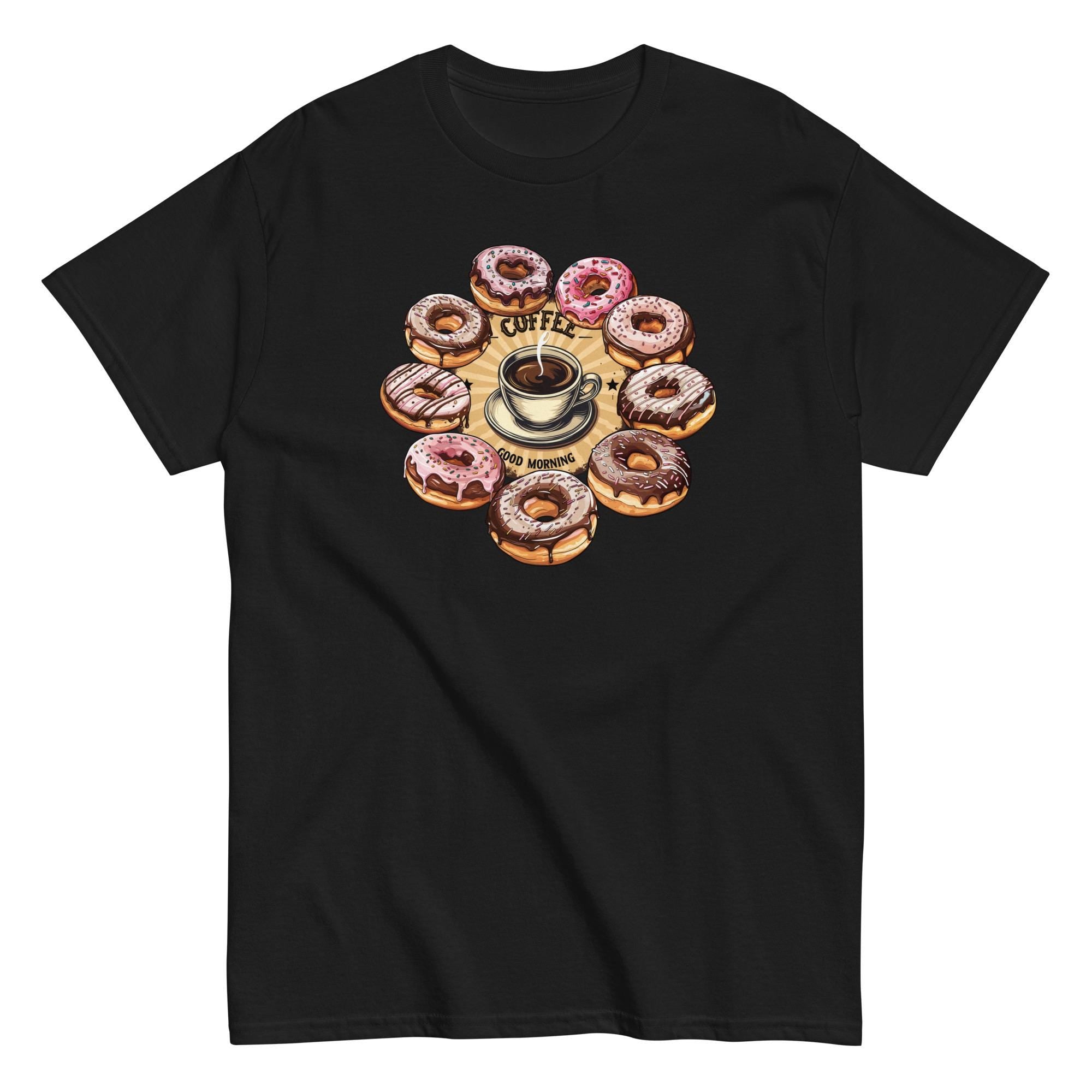 Coffee and Donuts Shirt Doughnuts mandala tee gift for donut lover Police breakfast t-shirt Unisex classic tee