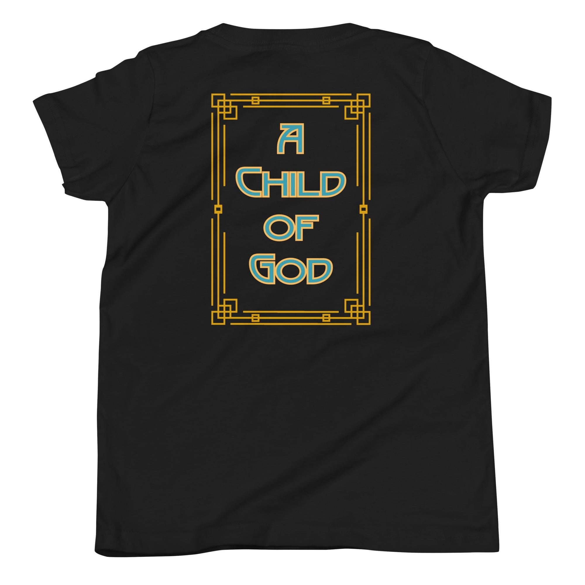 Christian Youth T-Shirt A Child of God Shirt Youth back print kids Christian tee