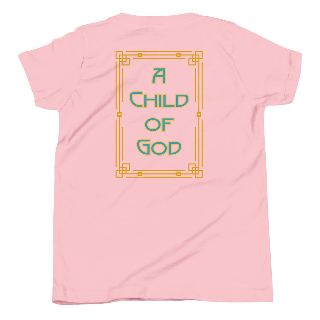 Christian Youth T-Shirt A Child of God Shirt Youth back print kids Christian tee