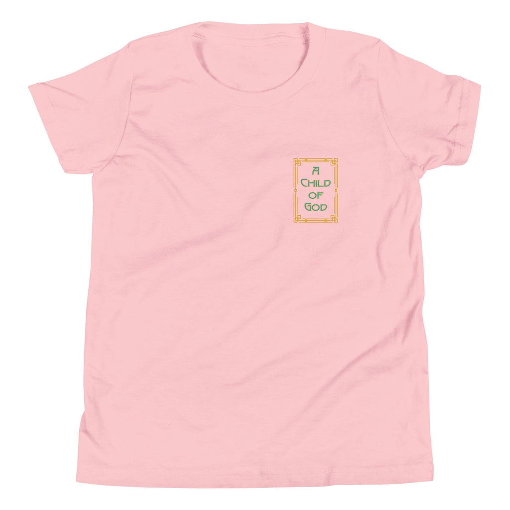 Christian Youth T-Shirt A Child of God Shirt Youth back print kids Christian tee