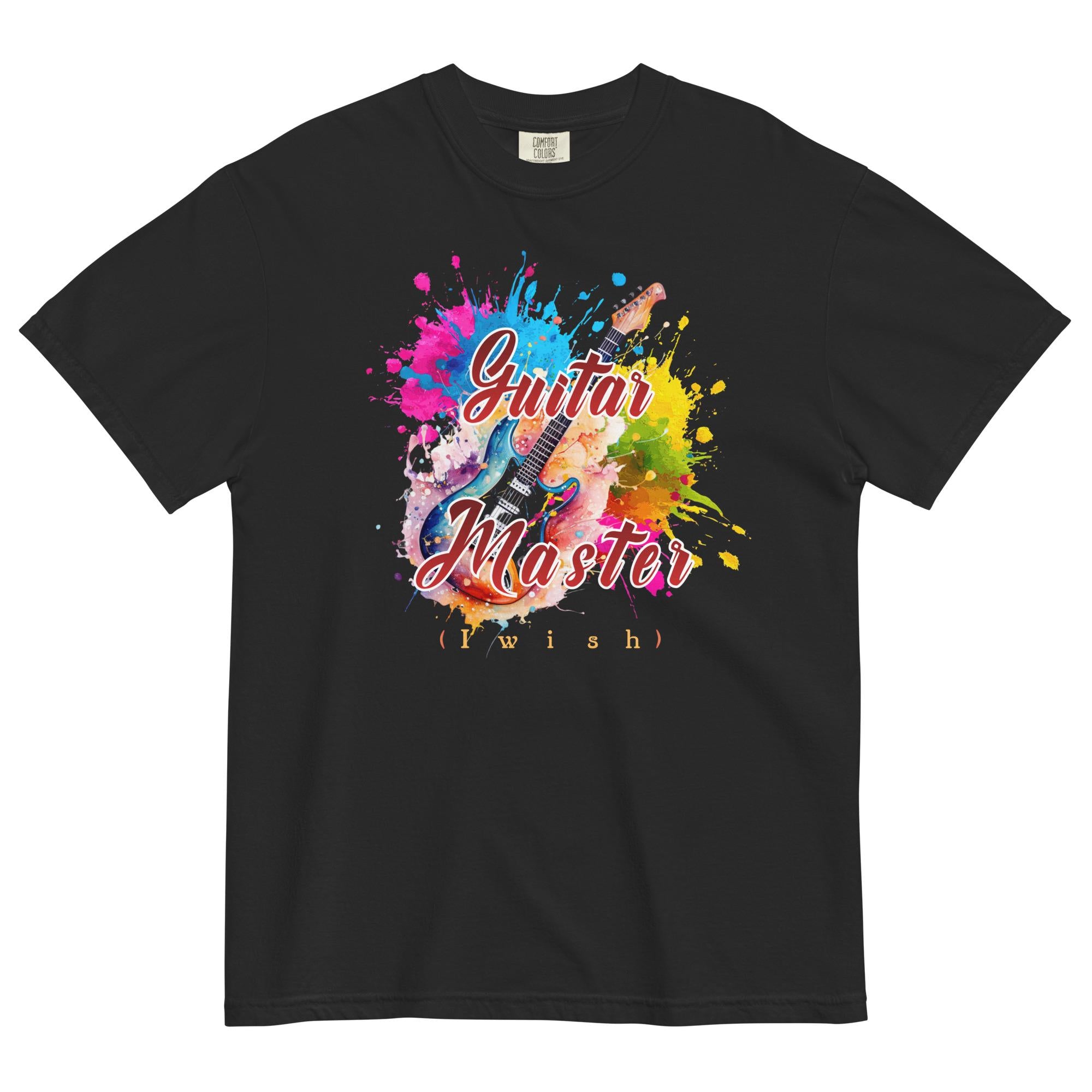 Funny Guitarist Shirt Comfort Colors Guitar humor tee "Guitar Master I wish"  heavyweight t-shirt