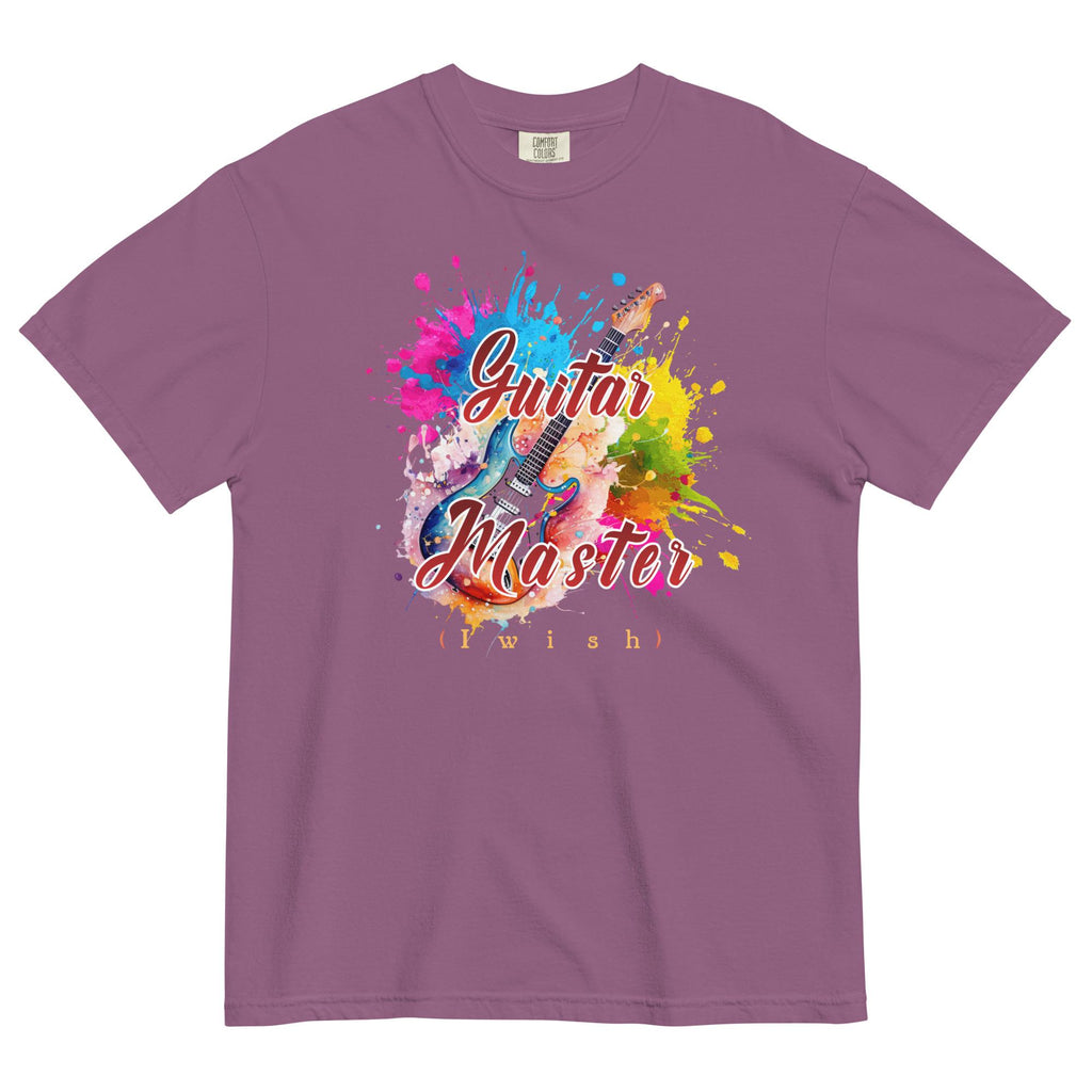 Funny Guitarist Shirt Comfort Colors Guitar humor tee "Guitar Master I wish"  heavyweight t-shirt