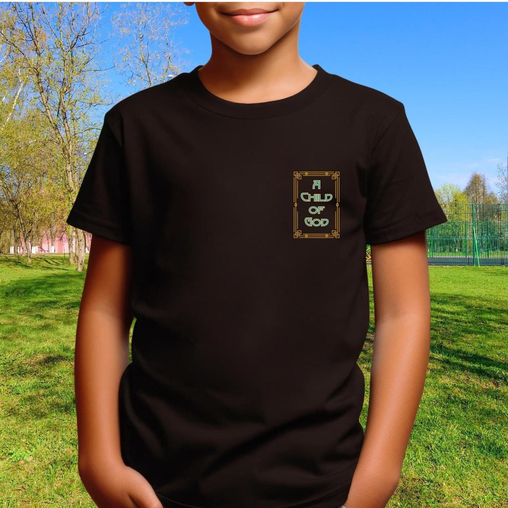 Christian Youth T-Shirt A Child of God Shirt Youth back print kids Christian tee