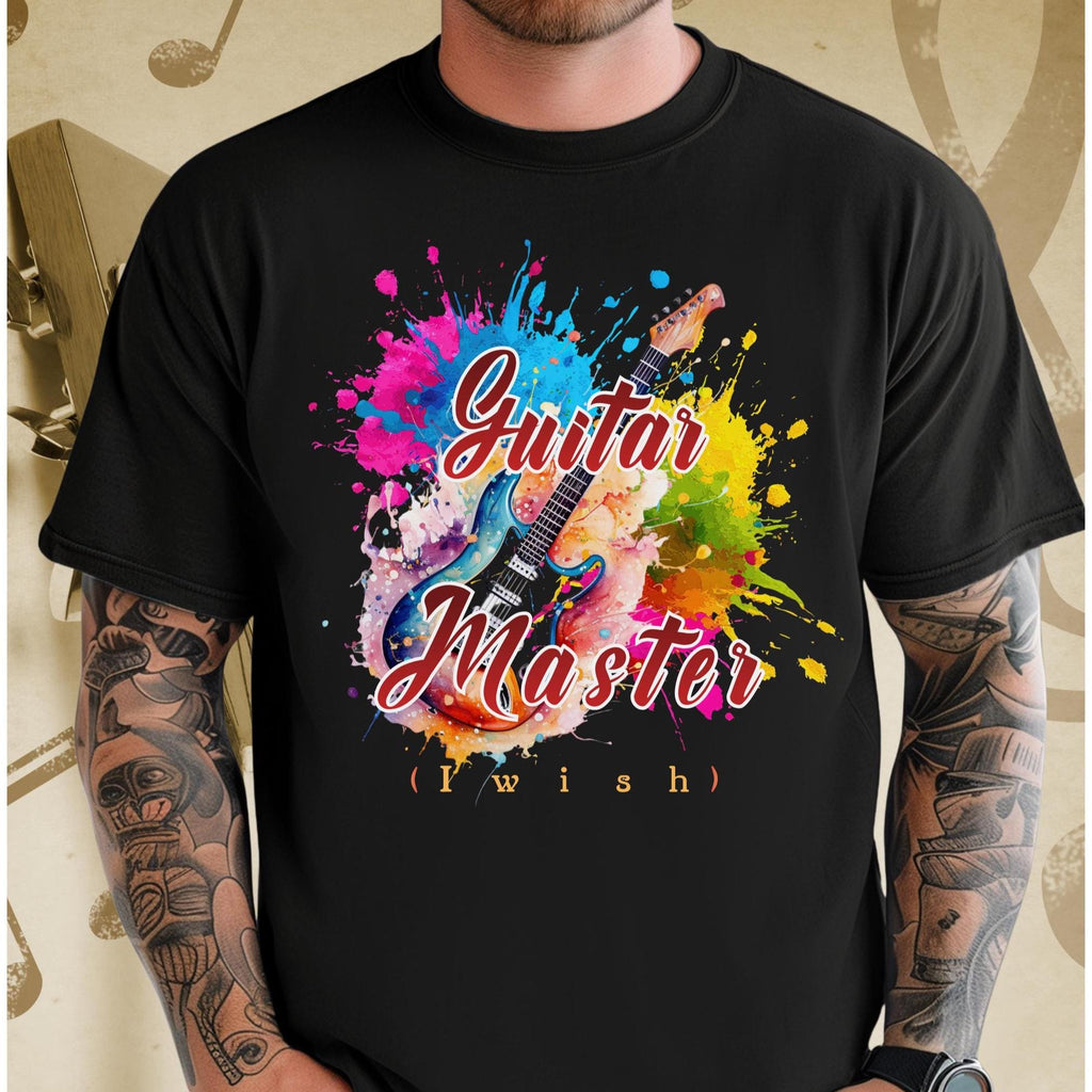 Funny Guitarist Shirt Comfort Colors Guitar humor tee "Guitar Master I wish"  heavyweight t-shirt