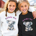 Koala Birthday Girl Sweatshirt: Youth Koala Bear Birthday crewneck