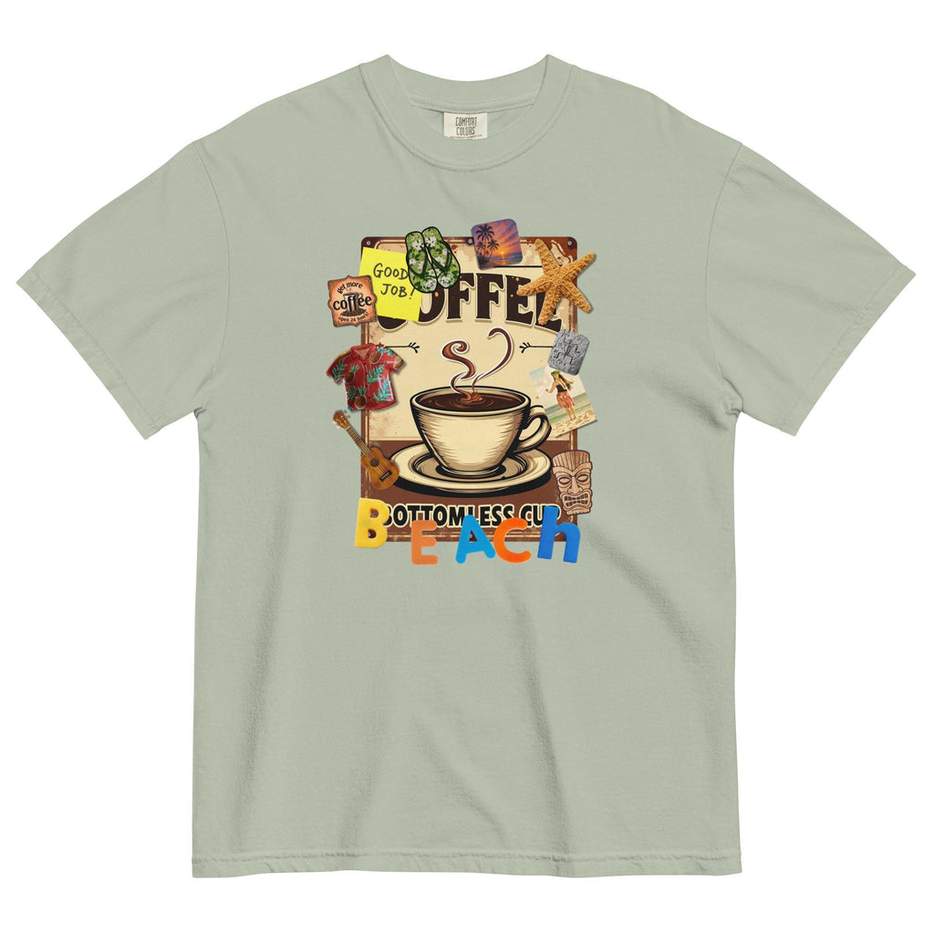 Coffee Beach Shirt Comfort Colors summer t-shirt beach coffee tee beach trip Unisex  t-shirt