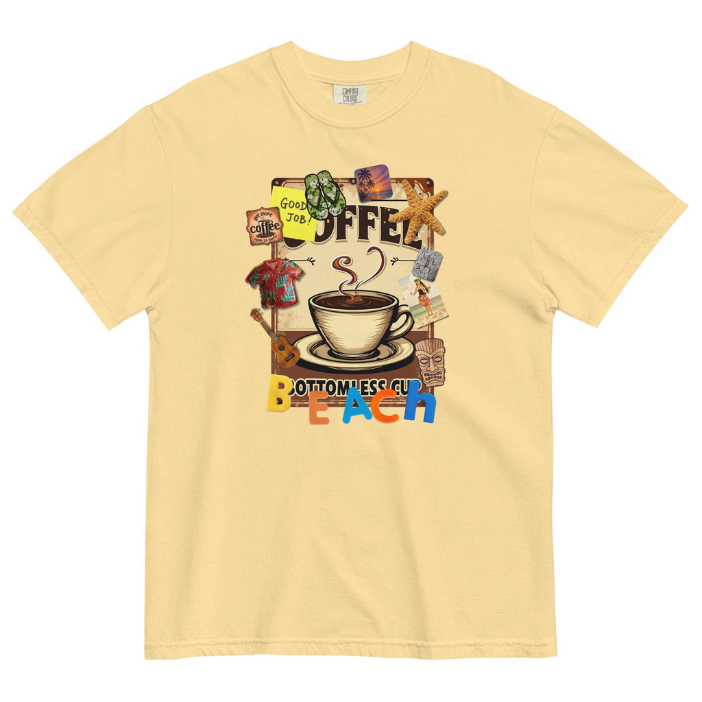 Coffee Beach Shirt Comfort Colors summer t-shirt beach coffee tee beach trip Unisex  t-shirt