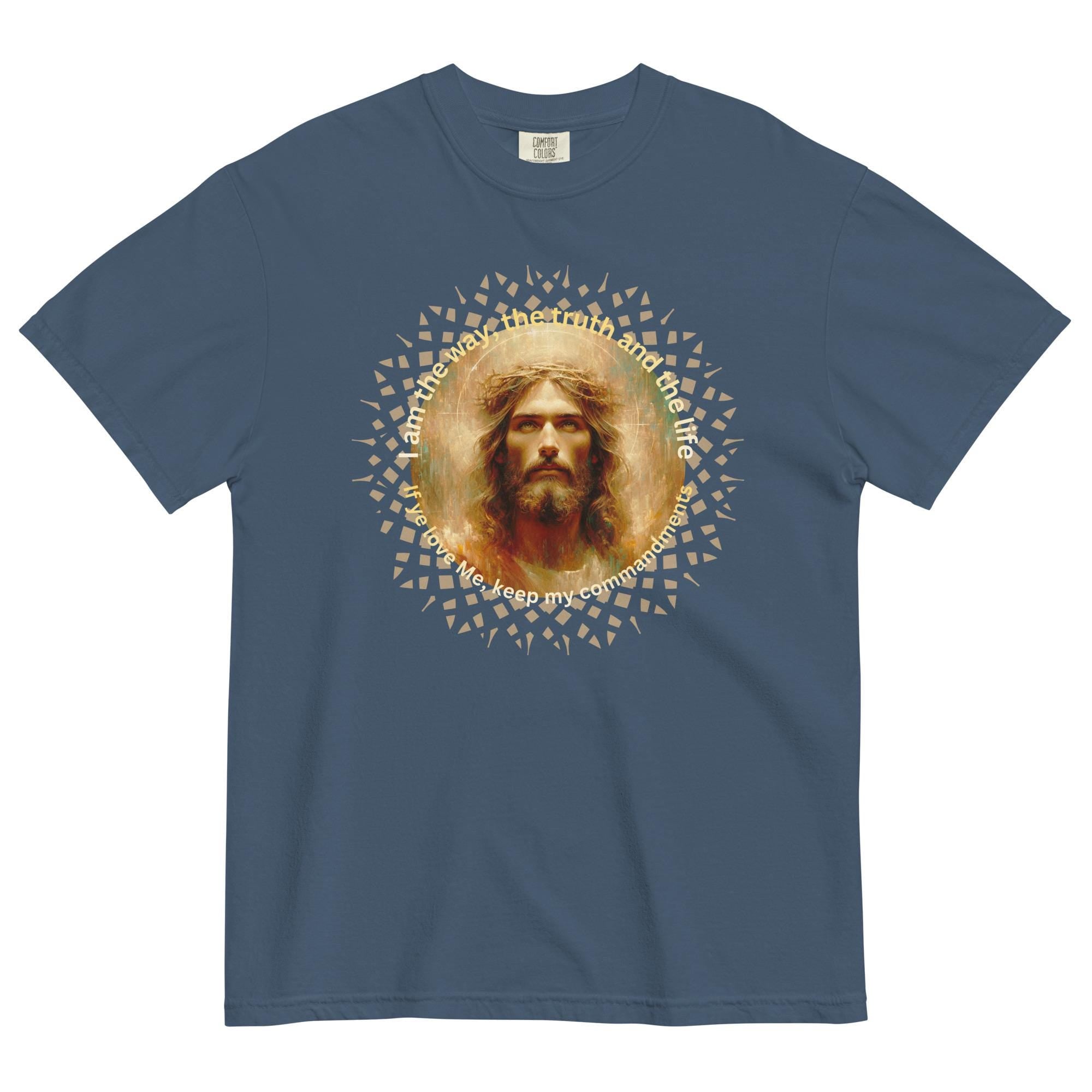 Jesus Christian T-Shirt LDS t-shirt Comfort Colors Christian tees I am the Way Shirt Unisex garment-dyed heavyweight t-shirt