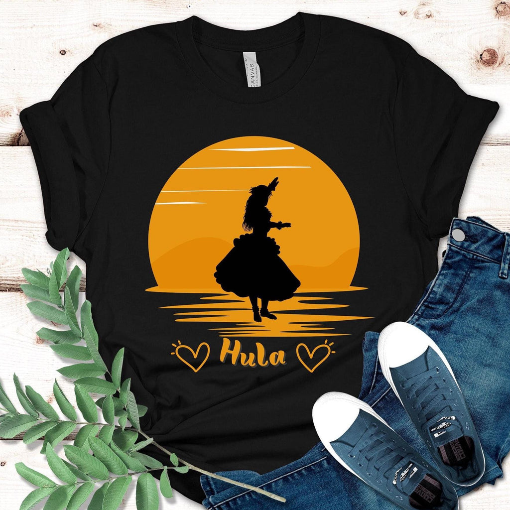 Hula Sunset Shirt: Hawaiian Dance Tee, Hula Lover Gift