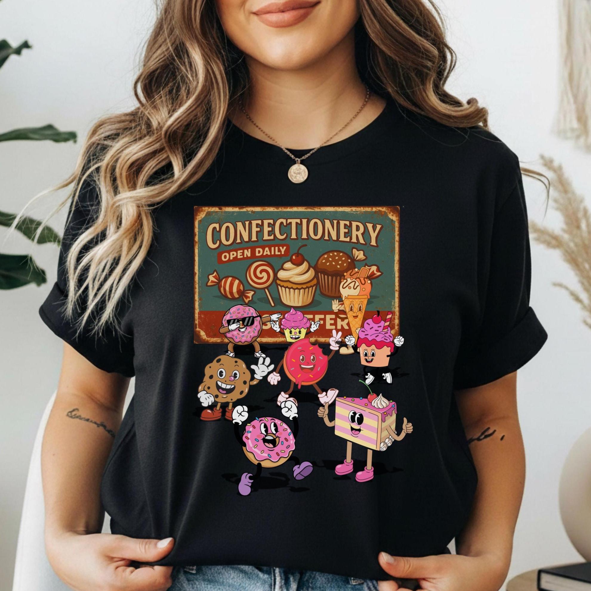 Retro Sweets T-Shirt Confectionery Shirt gift for cake lover candy lover gift Desserts lover gift Unisex classic tee