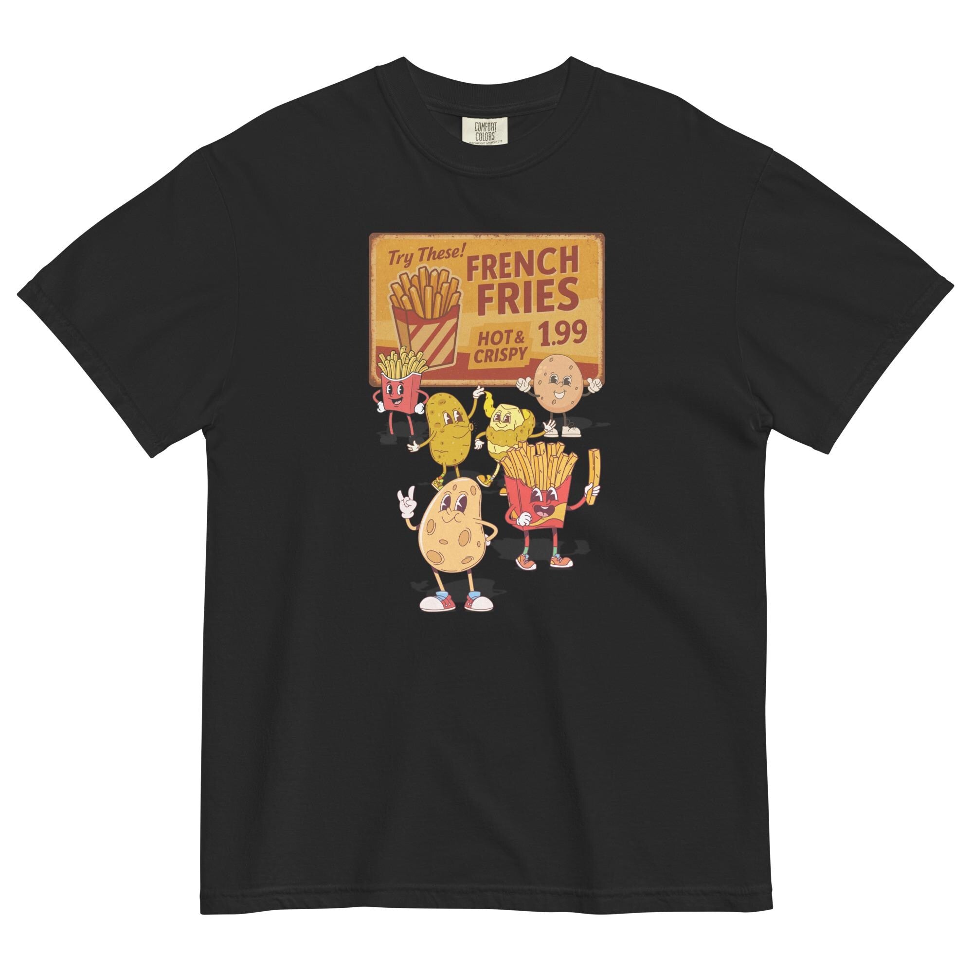 Retro Potato T-shirt funny french fries tee Comfort Colors potato gift for foodie, potato lover gift Unisex garment-dyed heavyweight t-shirt