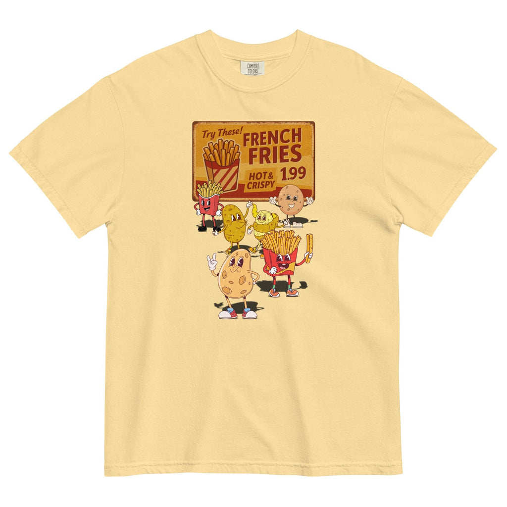 Retro Potato T-shirt funny french fries tee Comfort Colors potato gift for foodie, potato lover gift Unisex garment-dyed heavyweight t-shirt